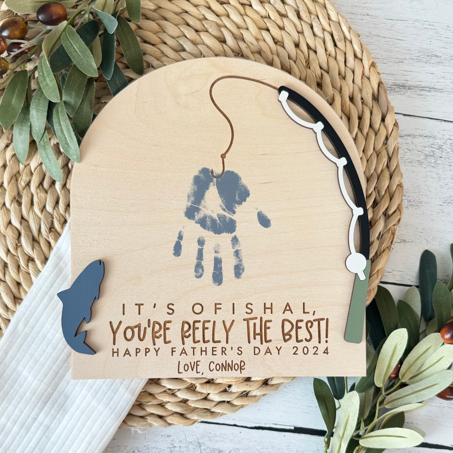 Kid's Hand Print Father's Day Sign