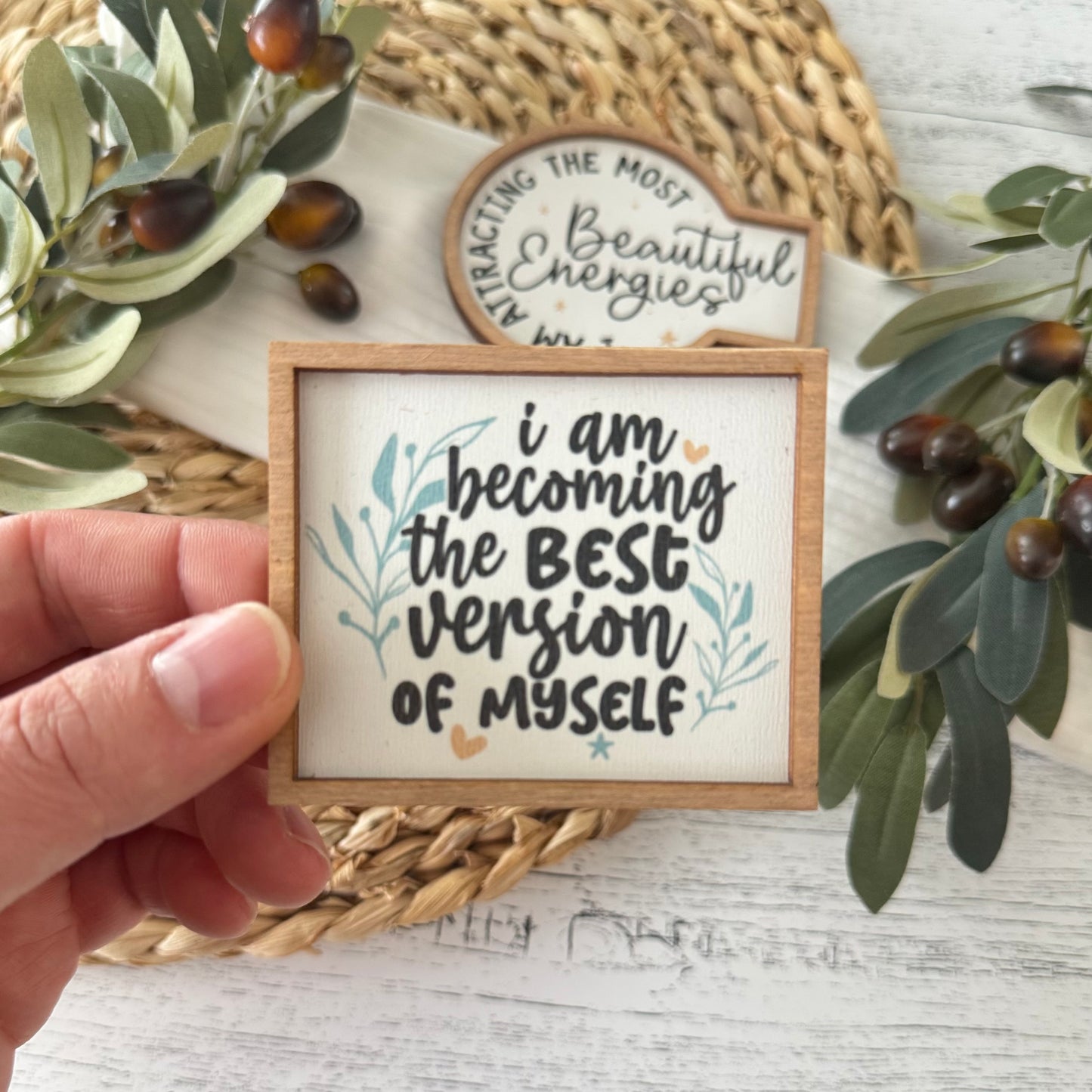 Inspirational Daily Reminder Wooden Magnets
