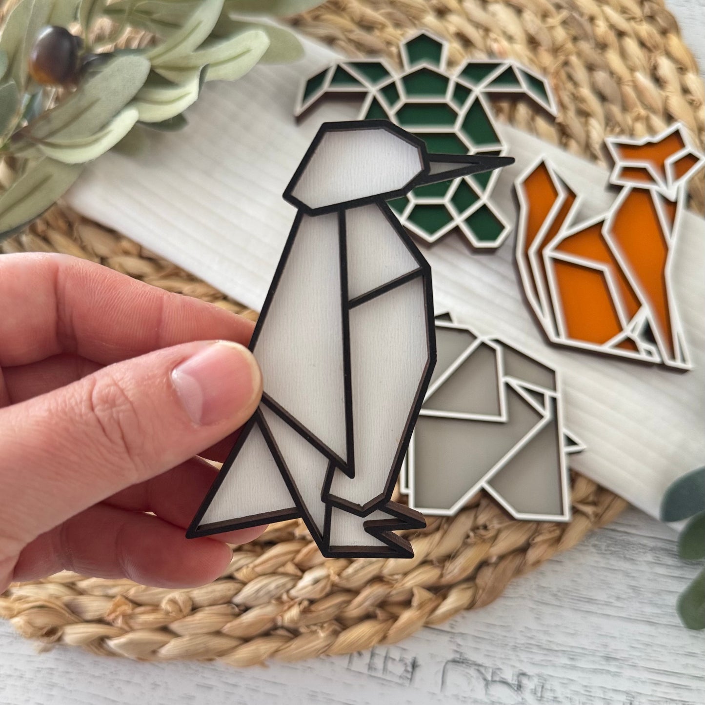 Geometric Animal Refrigerator Magnets