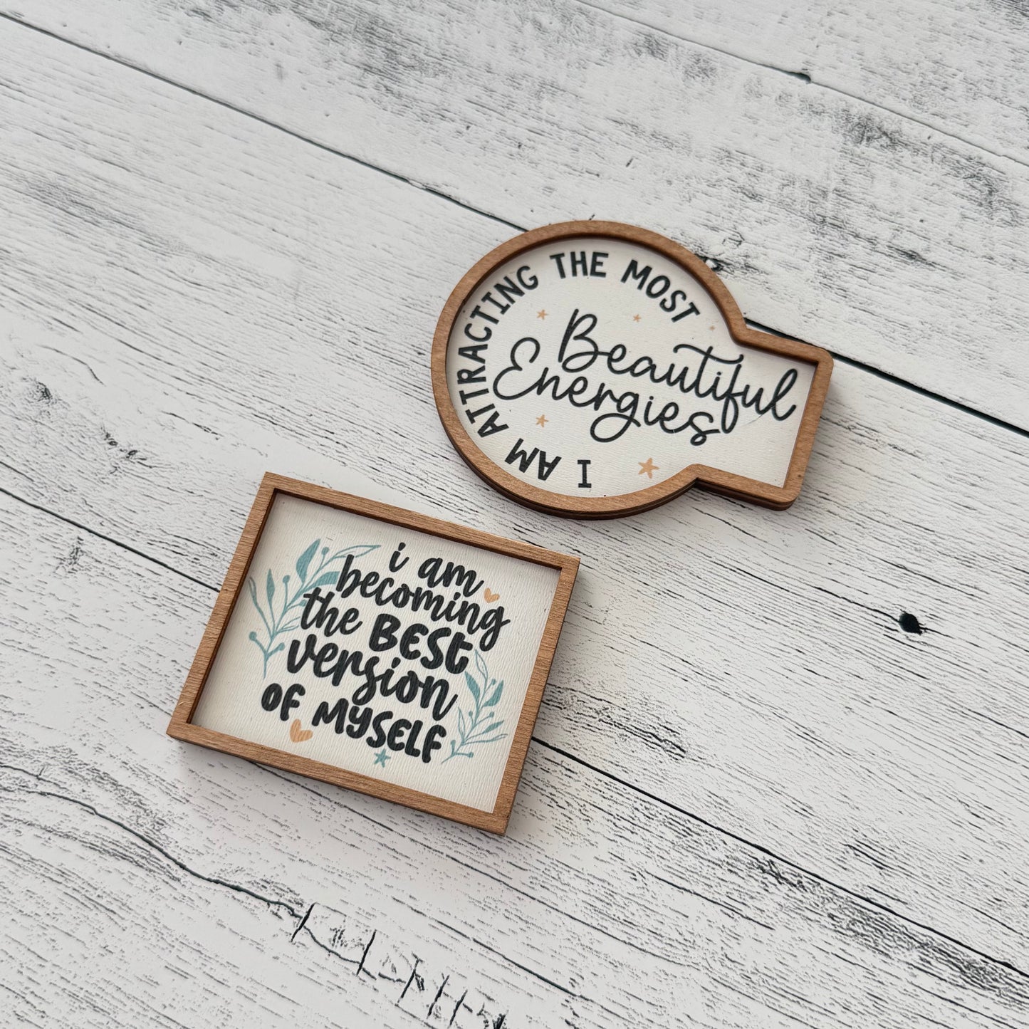 Inspirational Daily Reminder Wooden Magnets