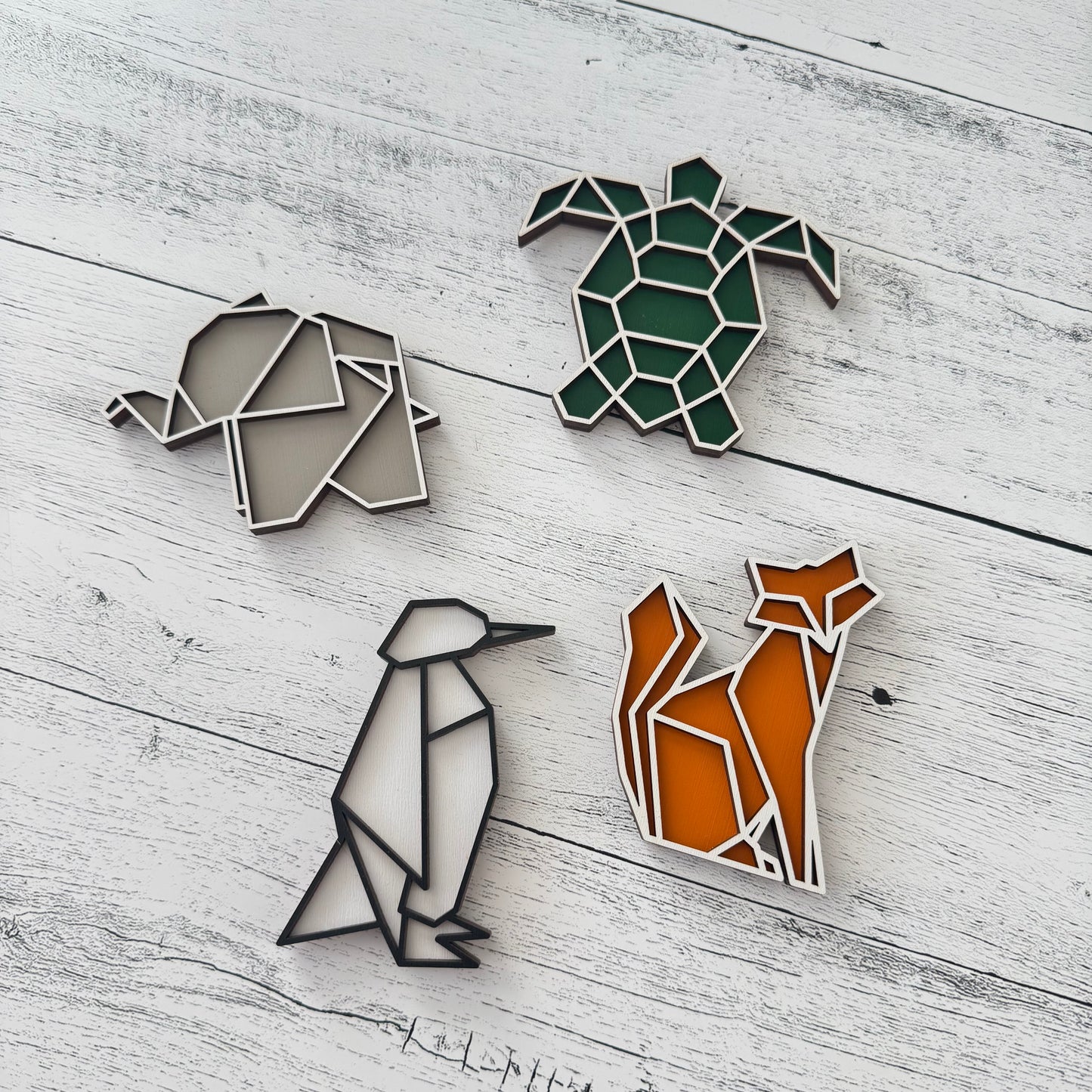 Geometric Animal Refrigerator Magnets