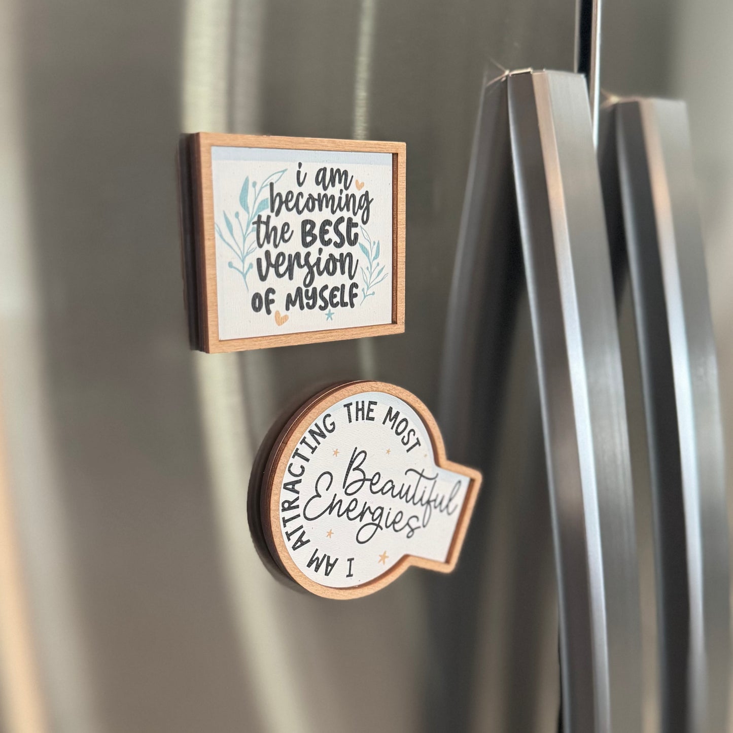Inspirational Daily Reminder Wooden Magnets