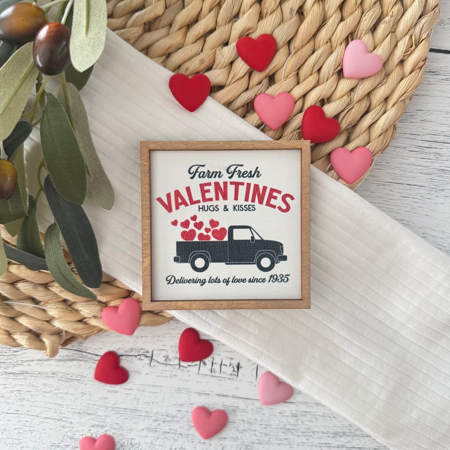 Mini Framed Valentine's Day Sign | Valentine Truck Sign