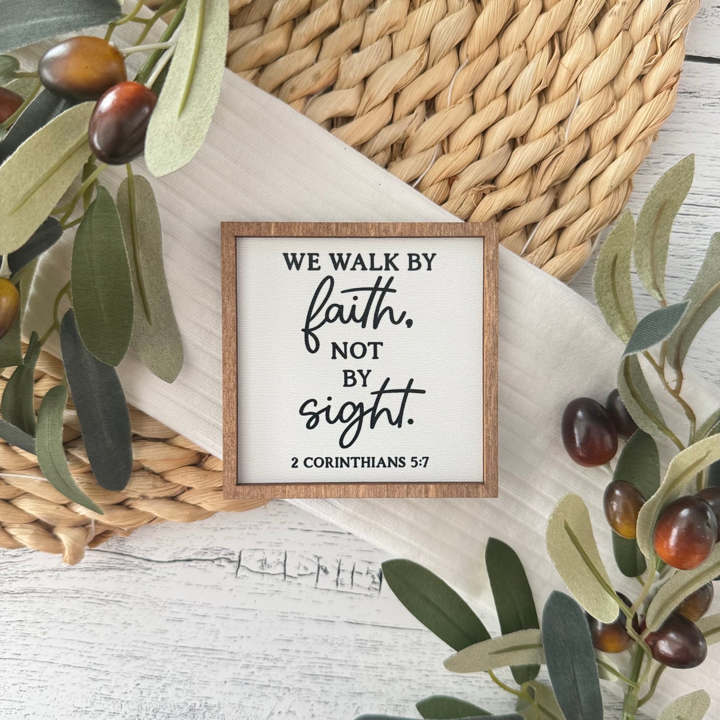 Mini Framed Bible Verse Sign | Mini Scripture Sign | Mini Religious Sign