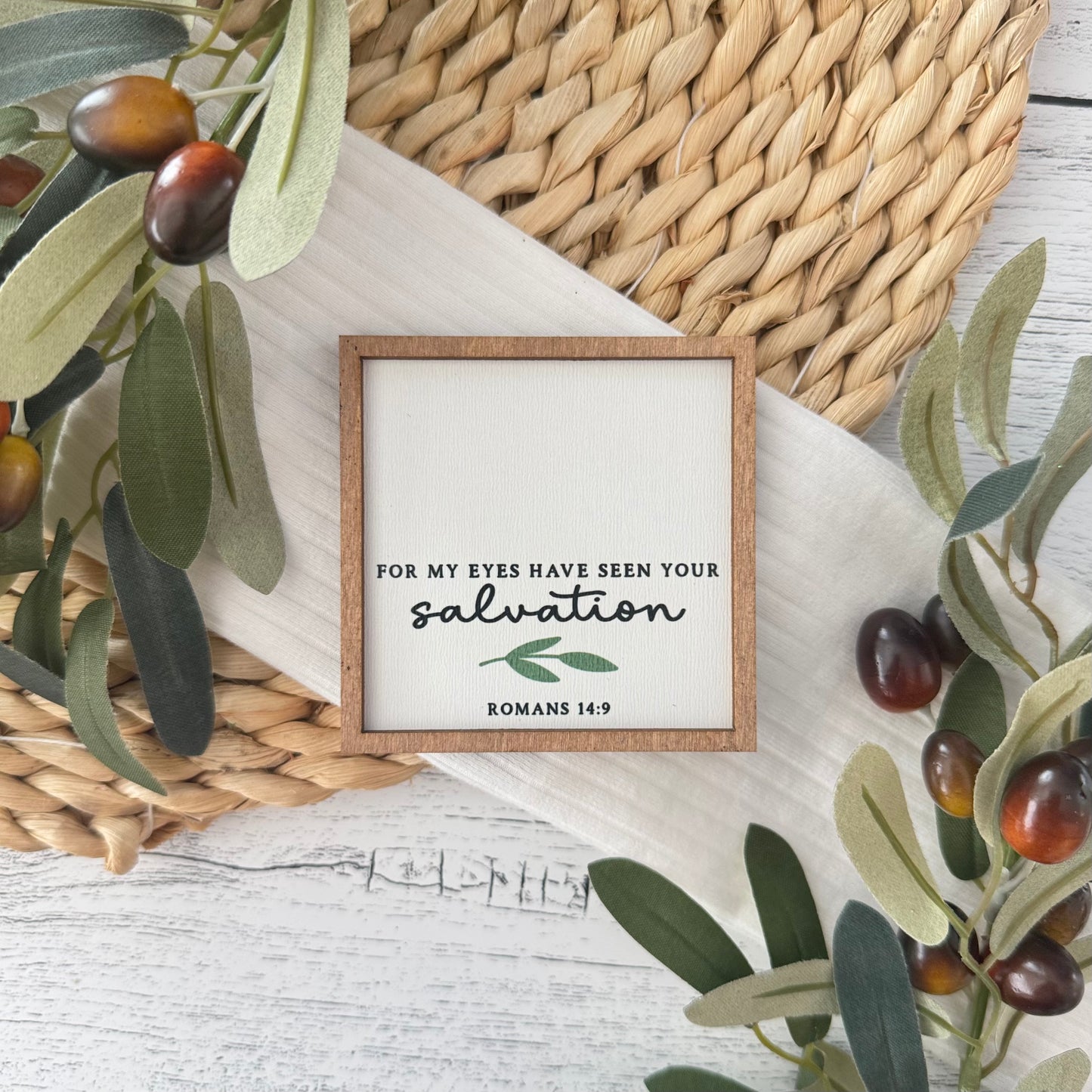 Mini Framed Bible Verse Sign | Mini Scripture Sign | Mini Religious Sign