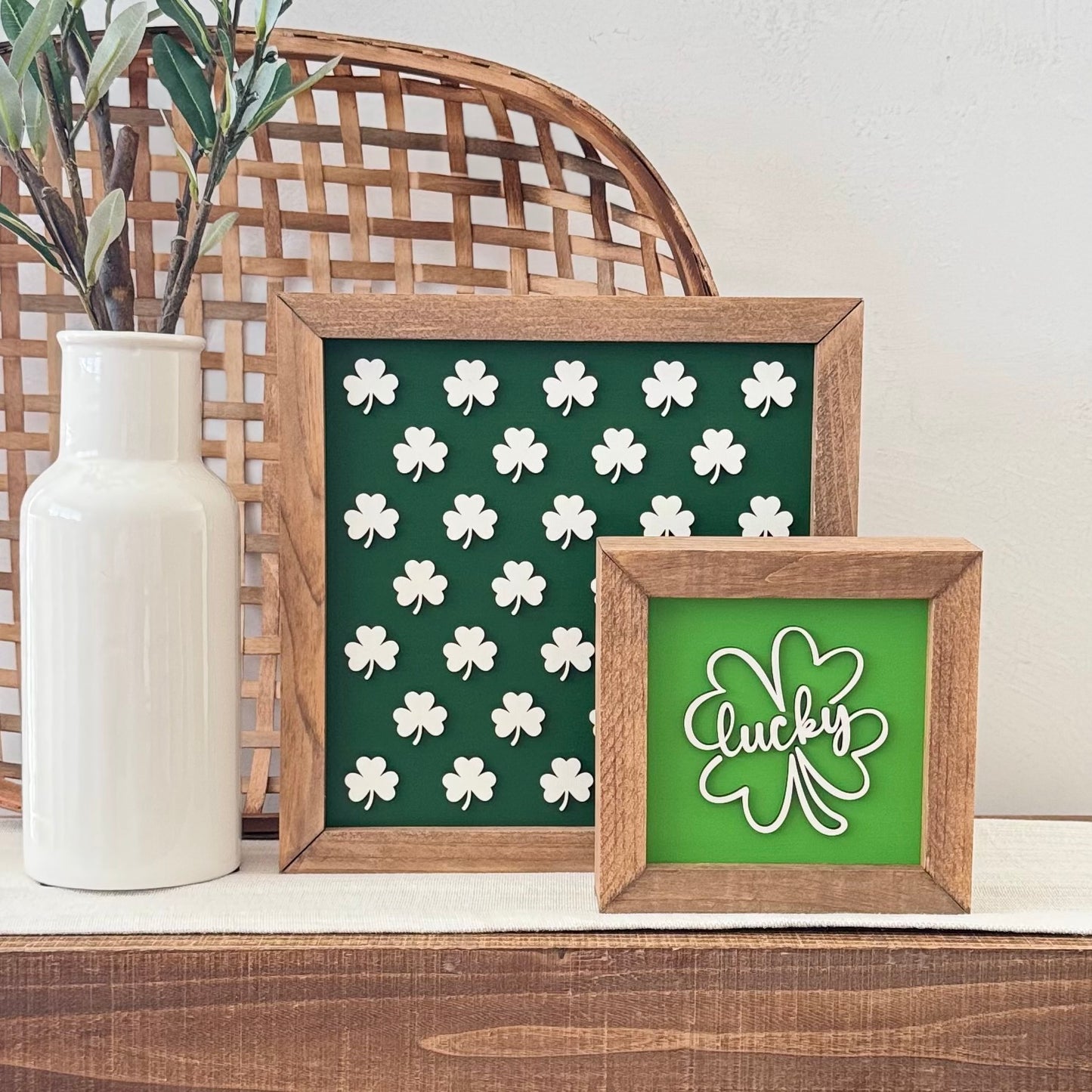 Large Wooden Framed St. Patrick's Day Sign