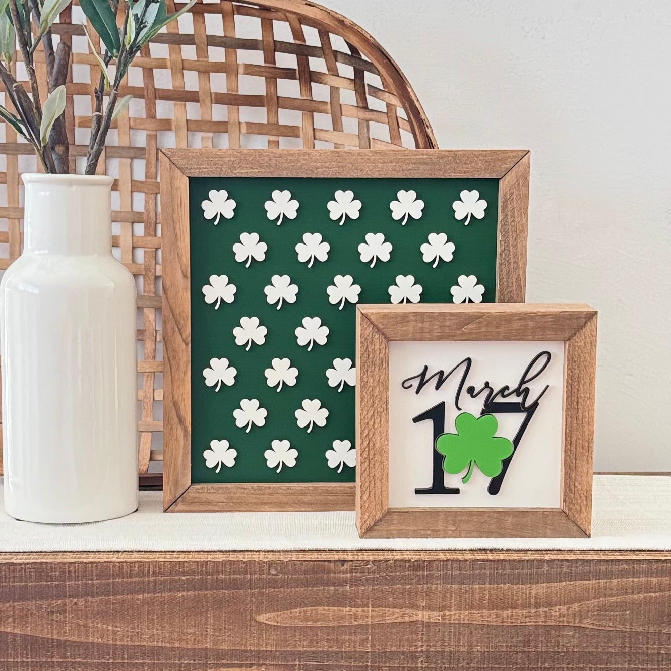 Large Wooden Framed St. Patrick's Day Sign