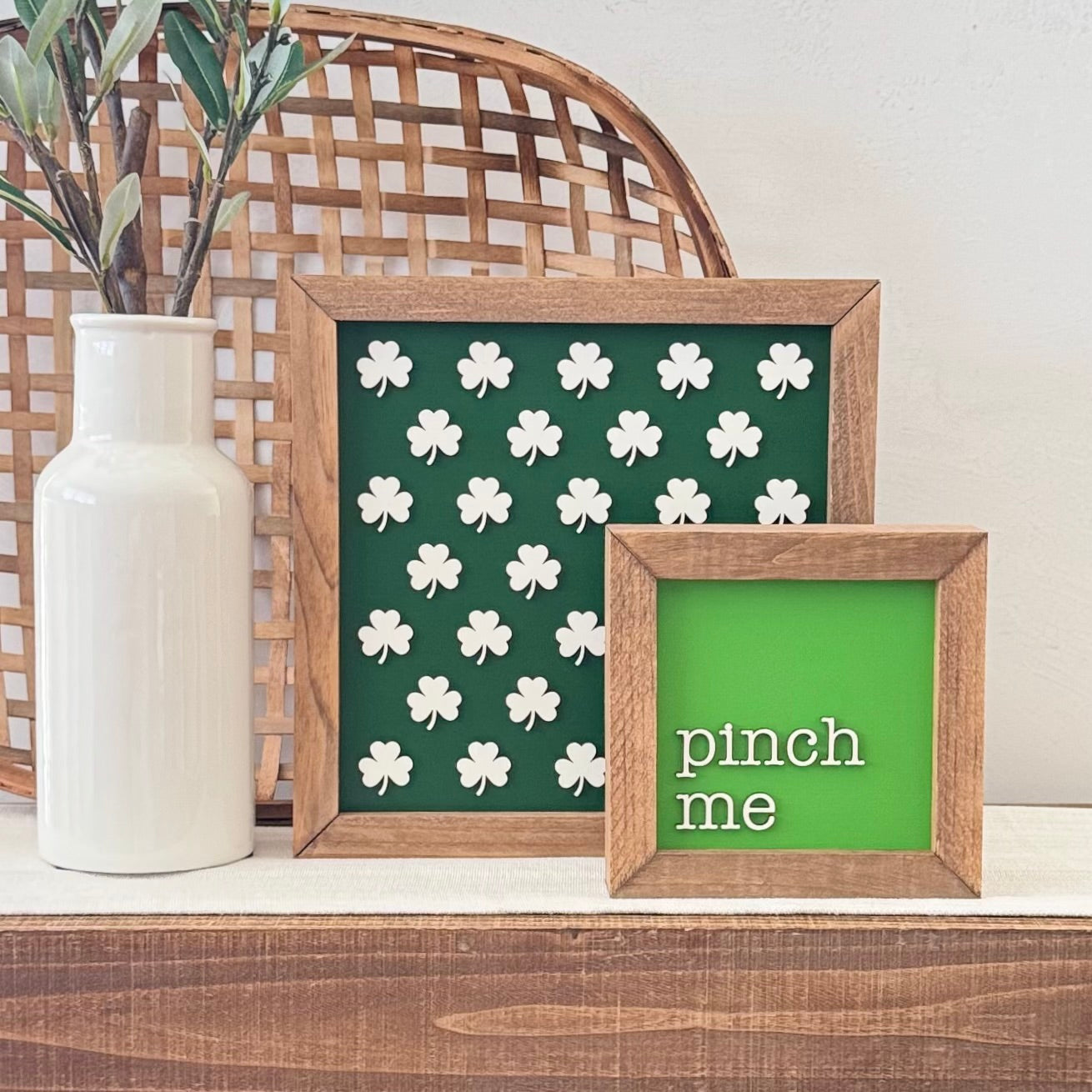 Large Wooden Framed St. Patrick's Day Sign