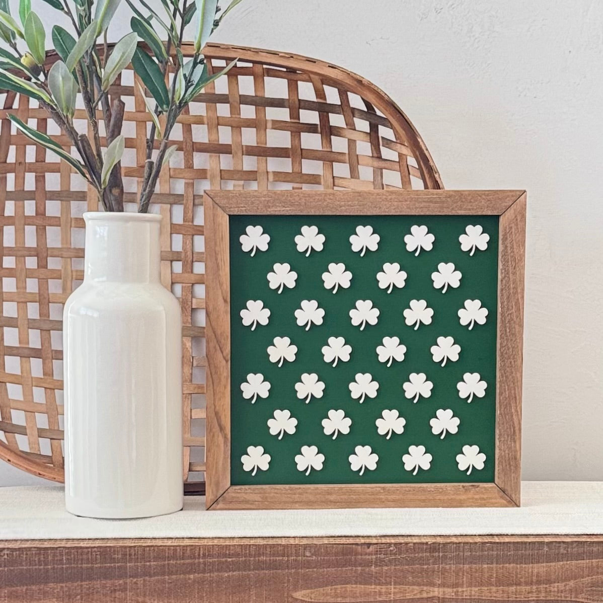 Large Wooden Framed St. Patrick's Day Sign