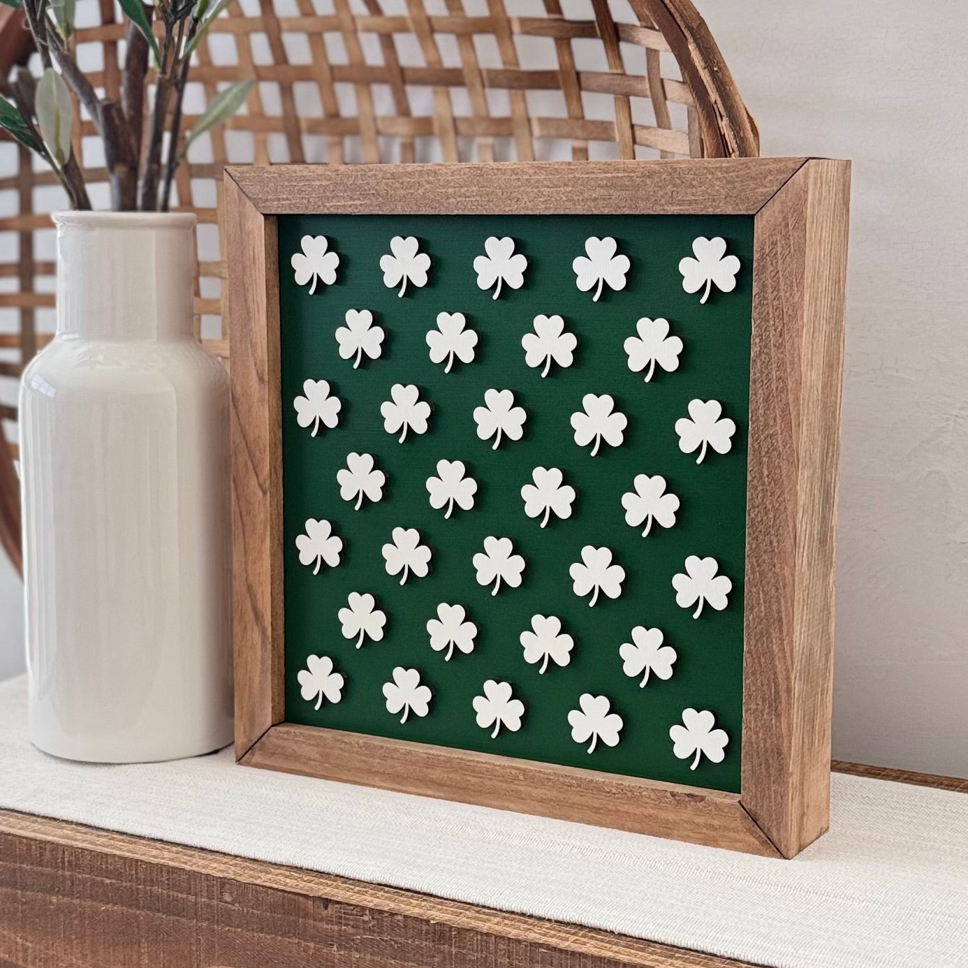 Large Wooden Framed St. Patrick's Day Sign