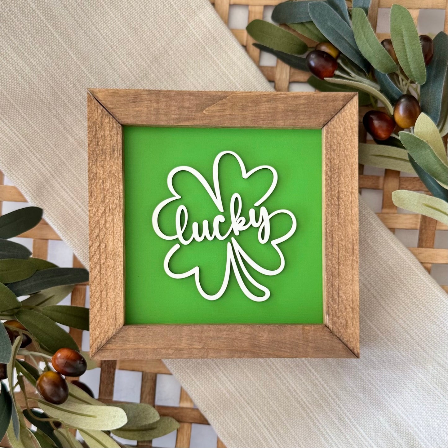 Wooden Framed St. Patrick's Day Sign