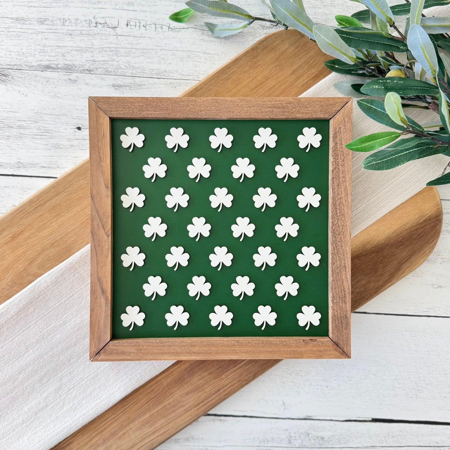 Large Wooden Framed St. Patrick's Day Sign