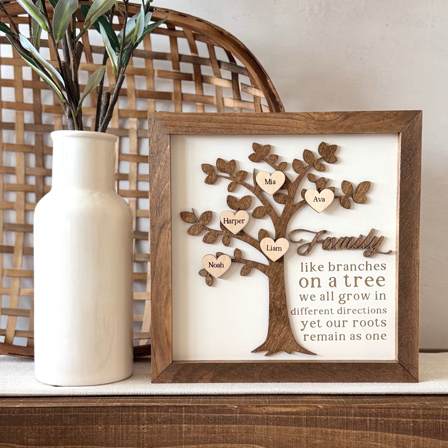 Add On Personalized Hearts for Family Tree Sign