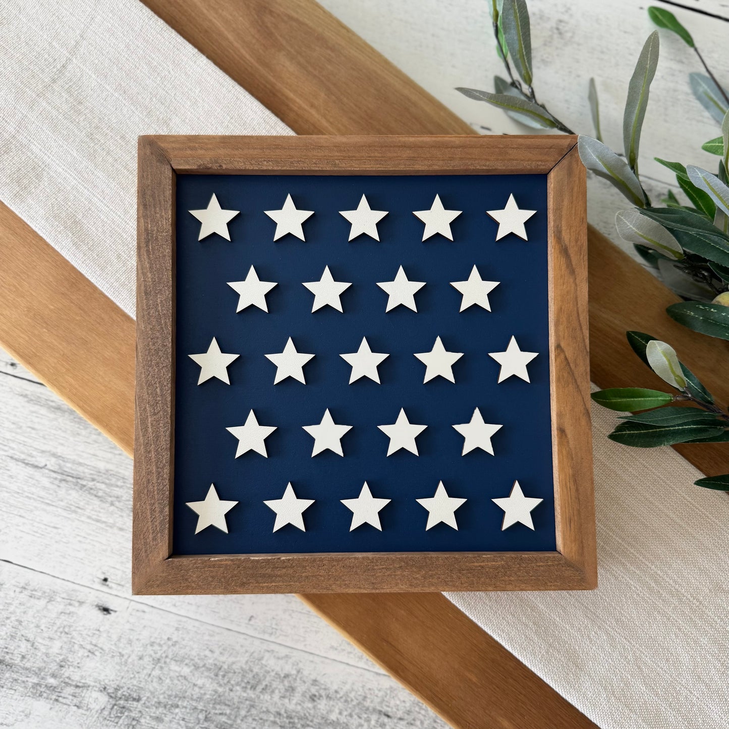 Wooden Framed 4th of July Sign