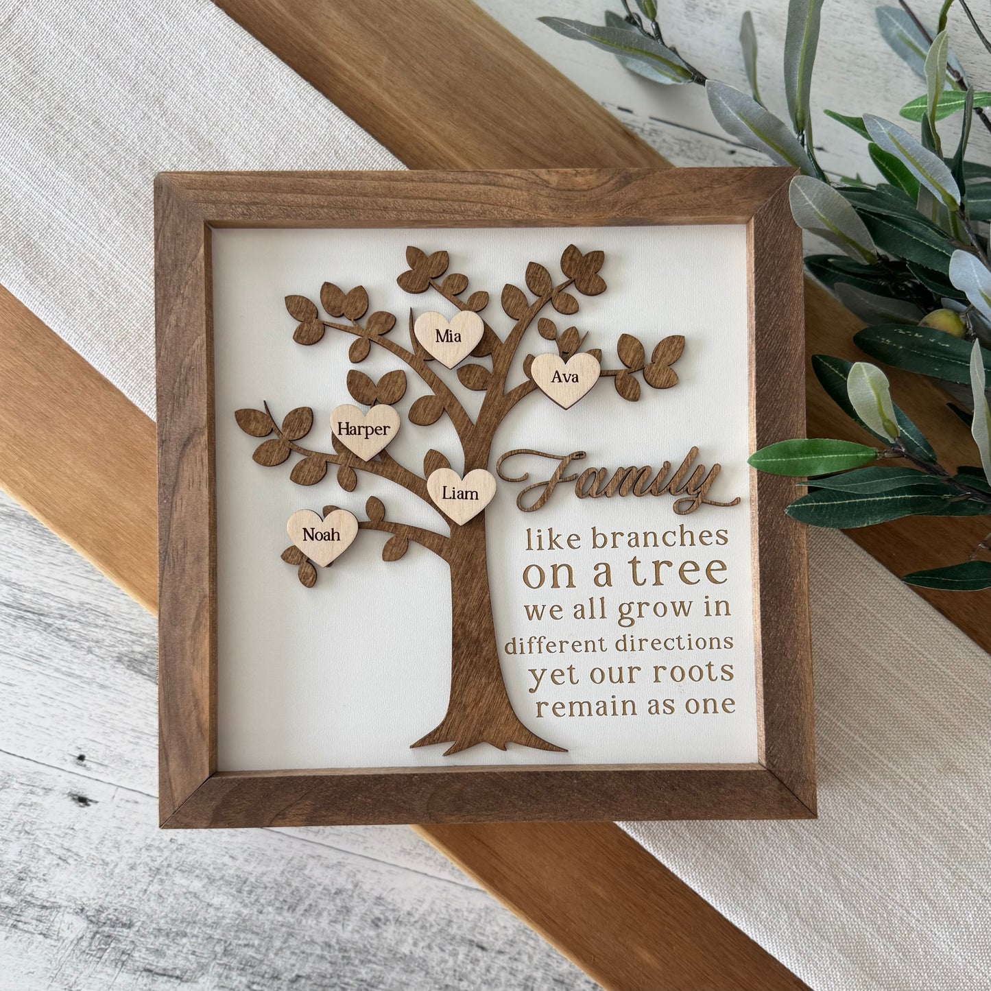 Add On Personalized Hearts for Family Tree Sign