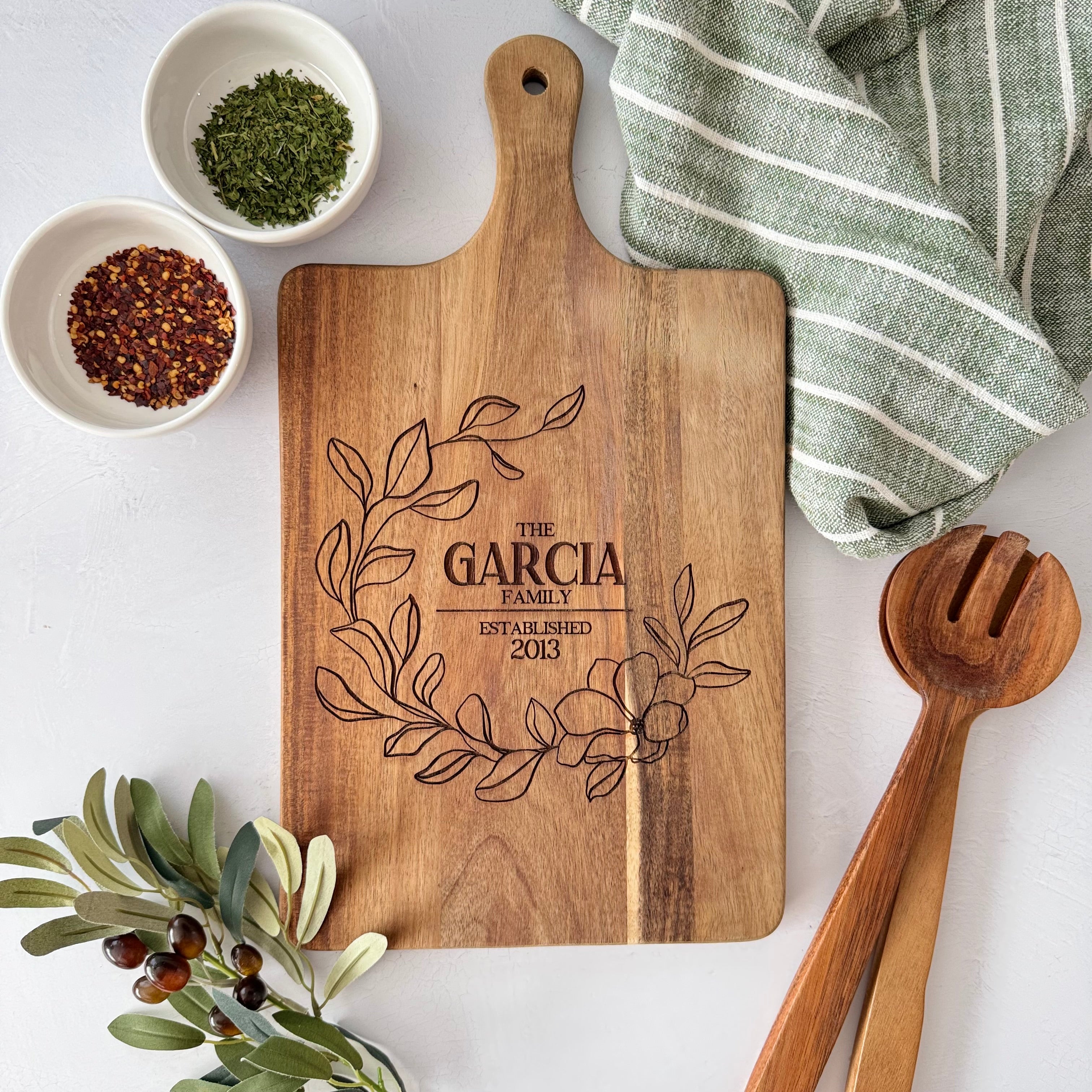 Personalized Monogramed Cutting Board