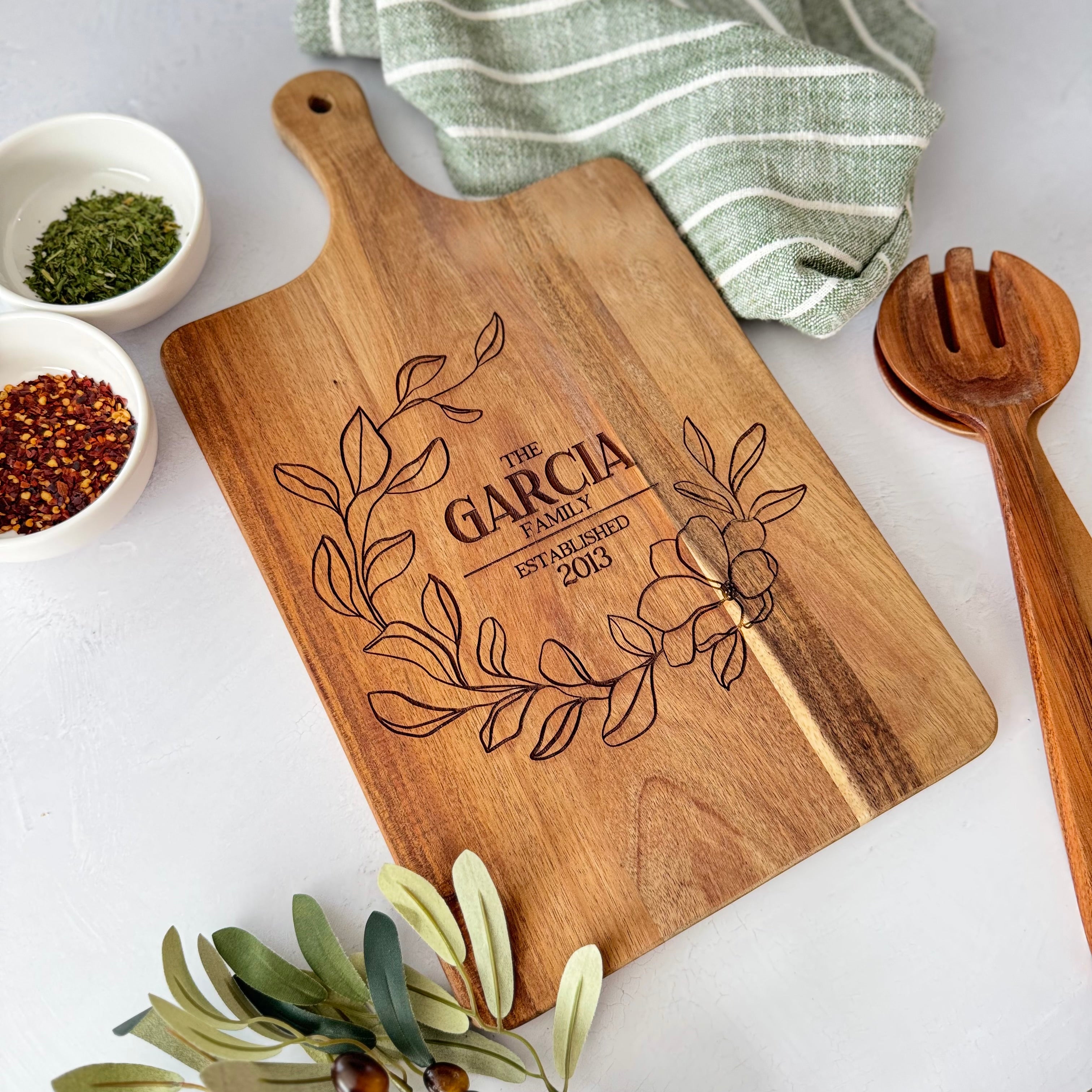 Personalized Monogramed Cutting Board