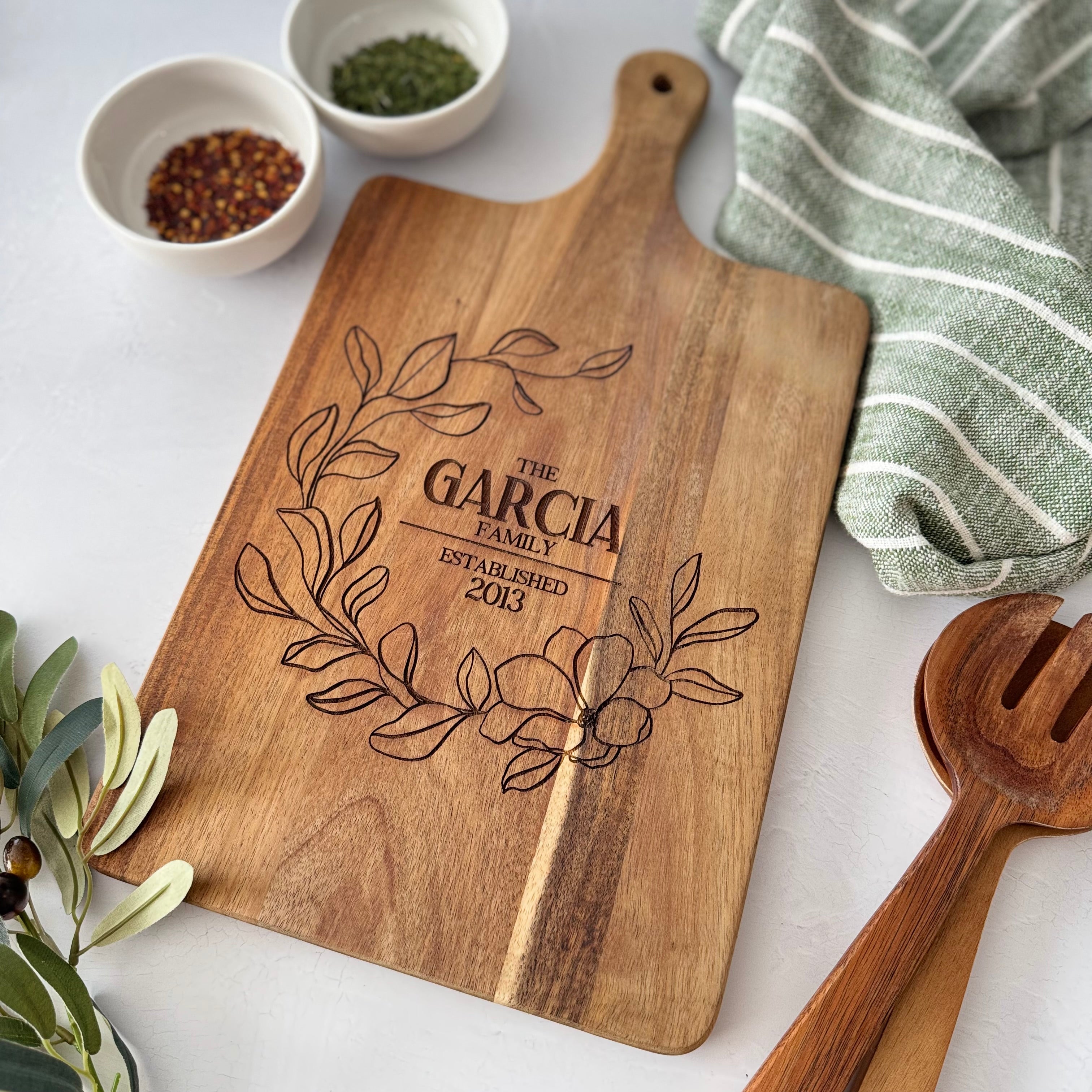 Personalized Monogramed Cutting Board