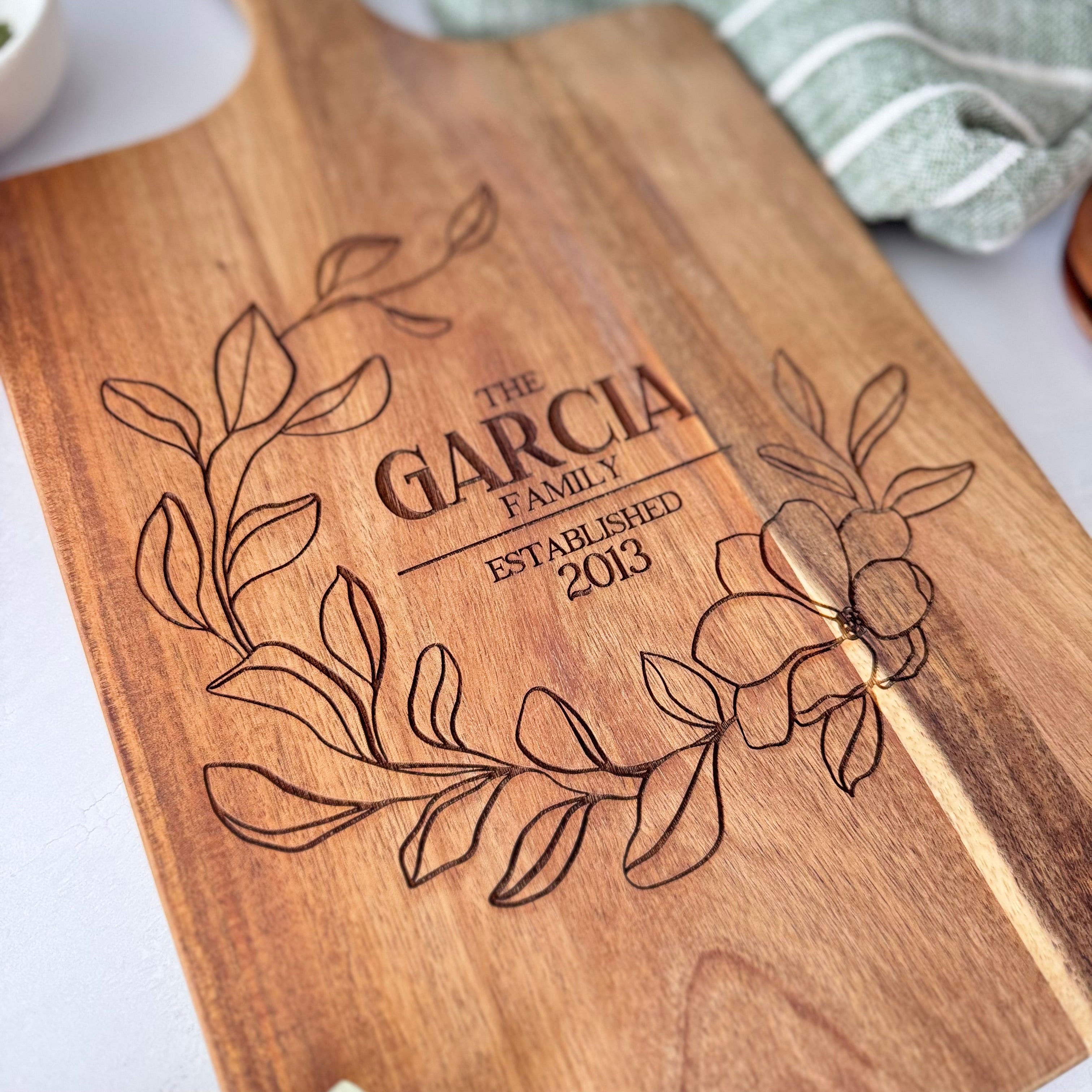 Personalized Monogramed Cutting Board