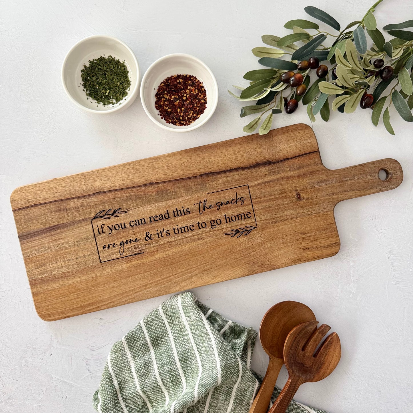 Funny Quote Engraved Charcuterie Board