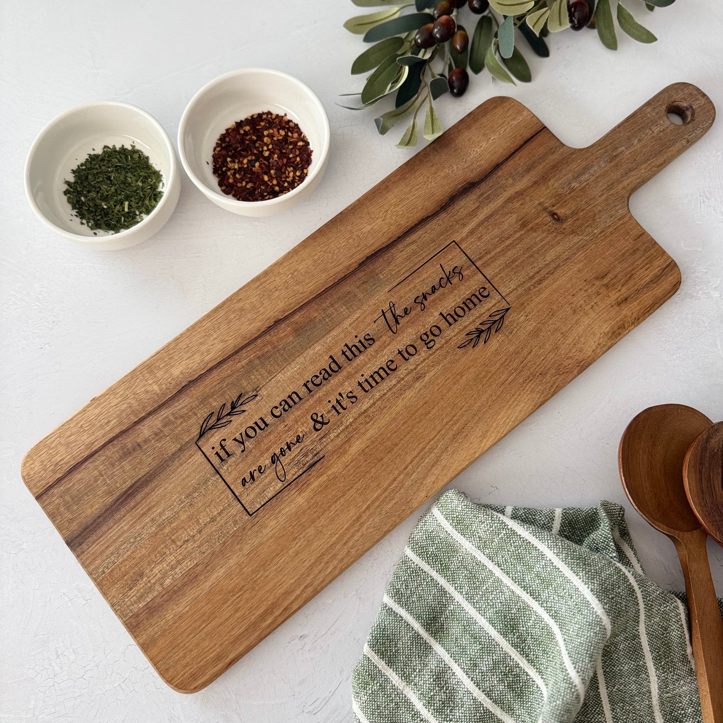 Funny Quote Engraved Charcuterie Board