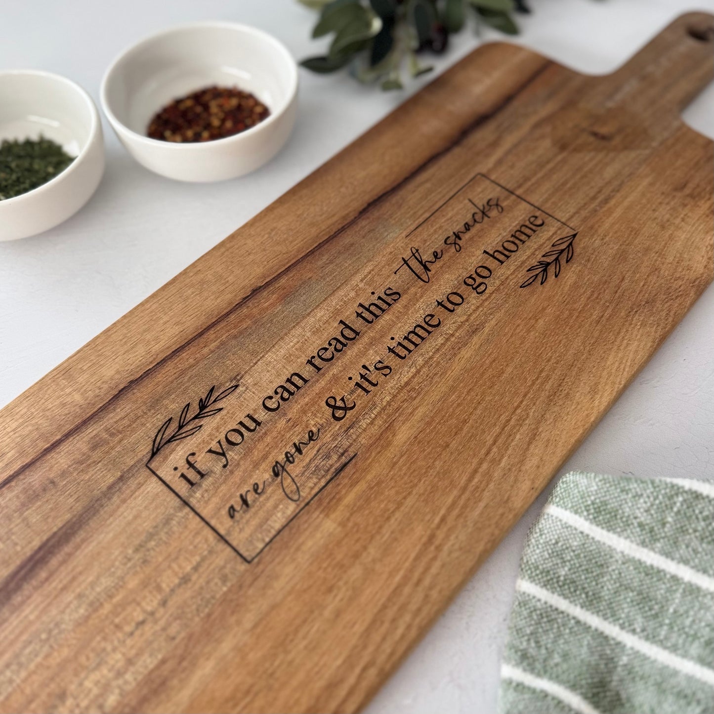 Funny Quote Engraved Charcuterie Board
