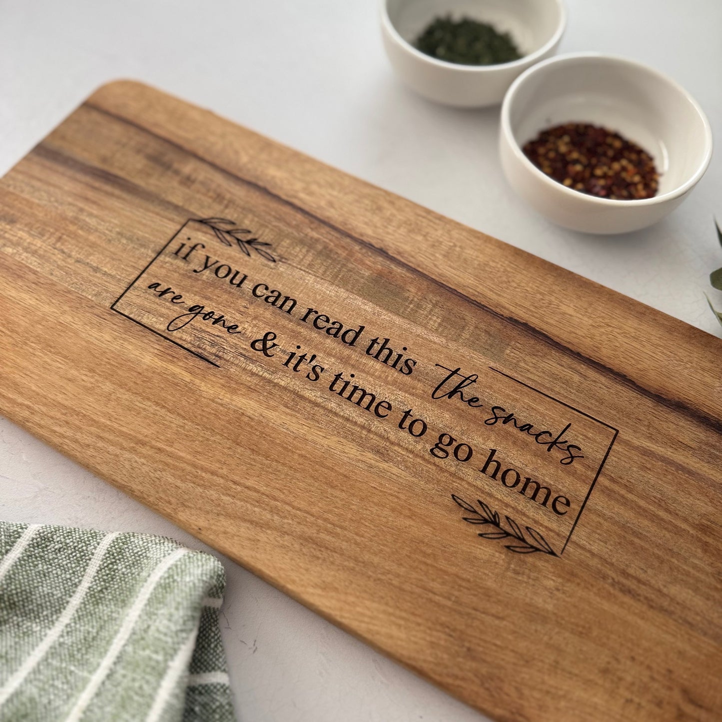 Funny Quote Engraved Charcuterie Board