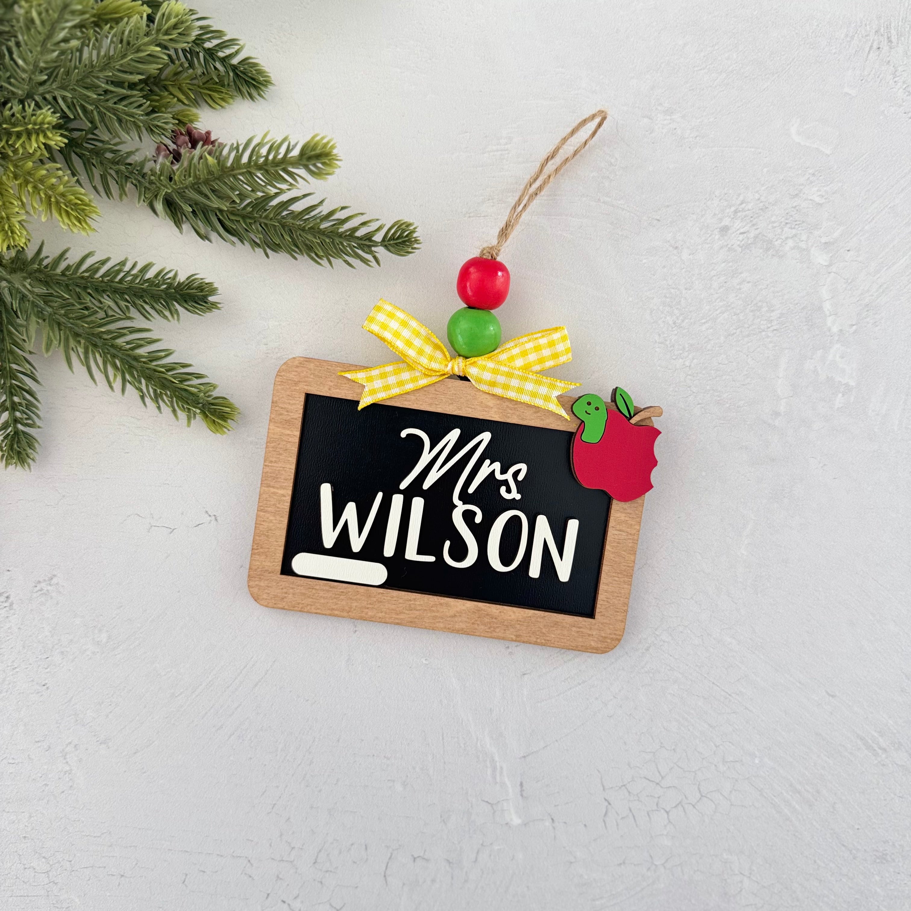 Personalized Teacher Chalkboard Ornament
