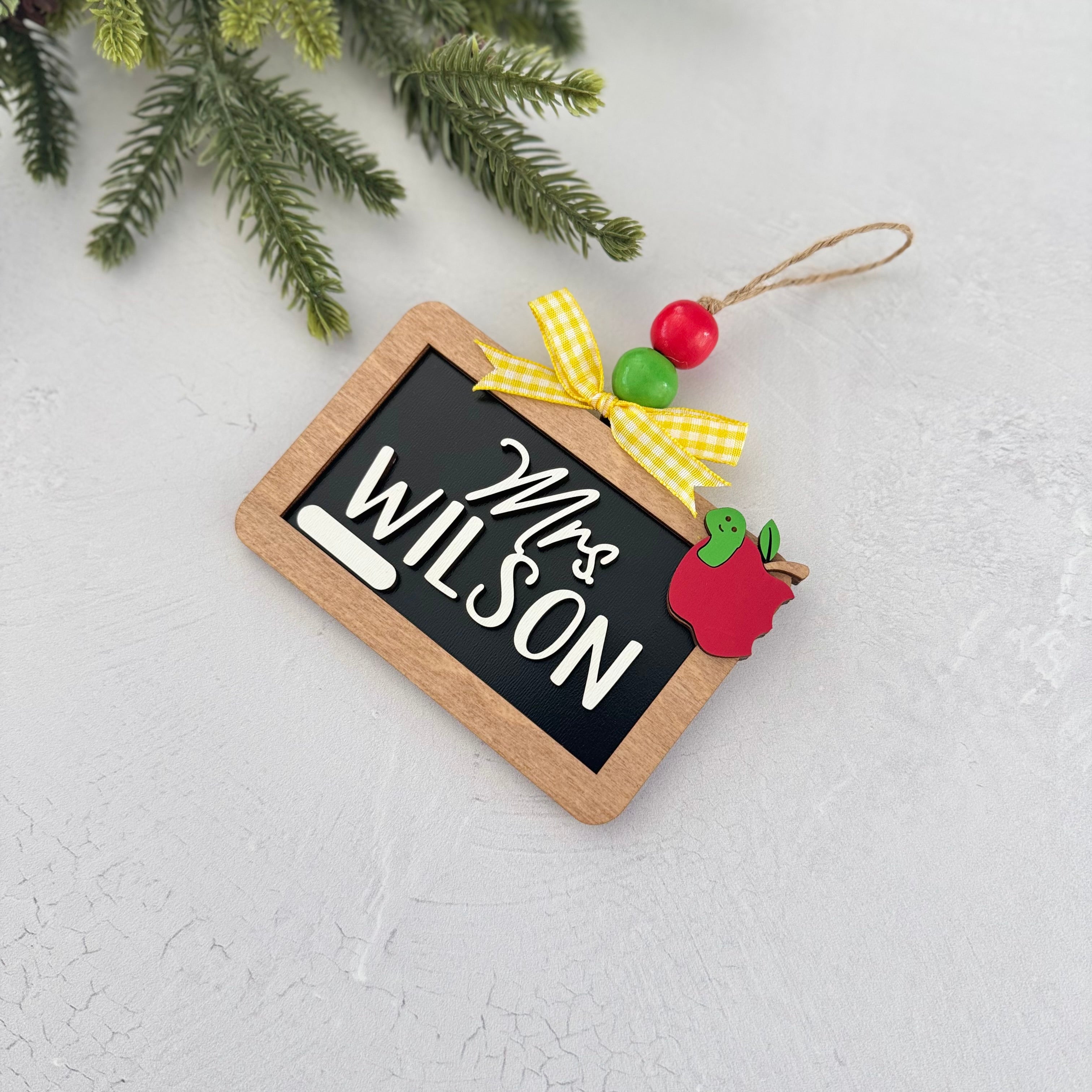 Personalized Teacher Chalkboard Ornament