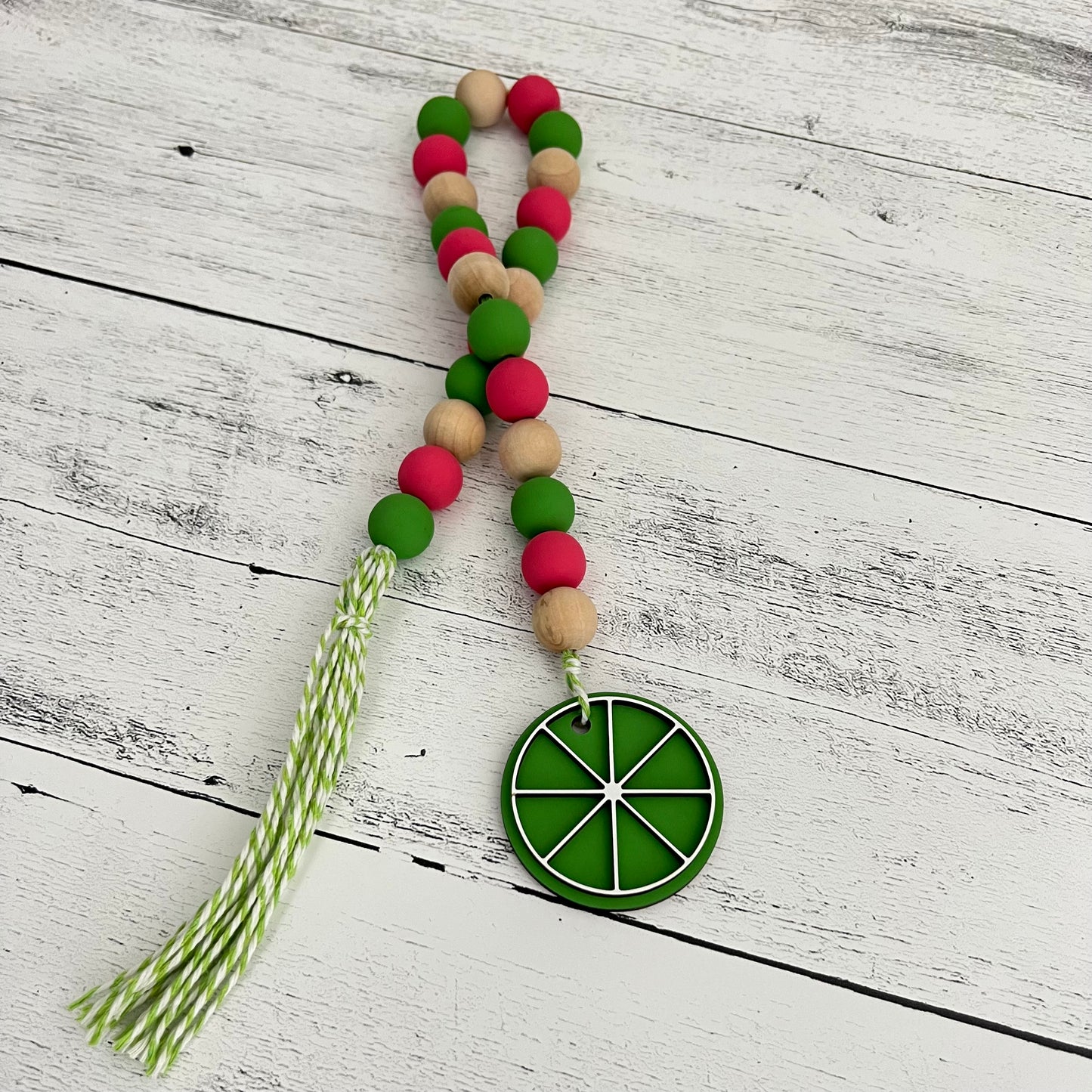 Margarita Themed Wooden Bead Garland