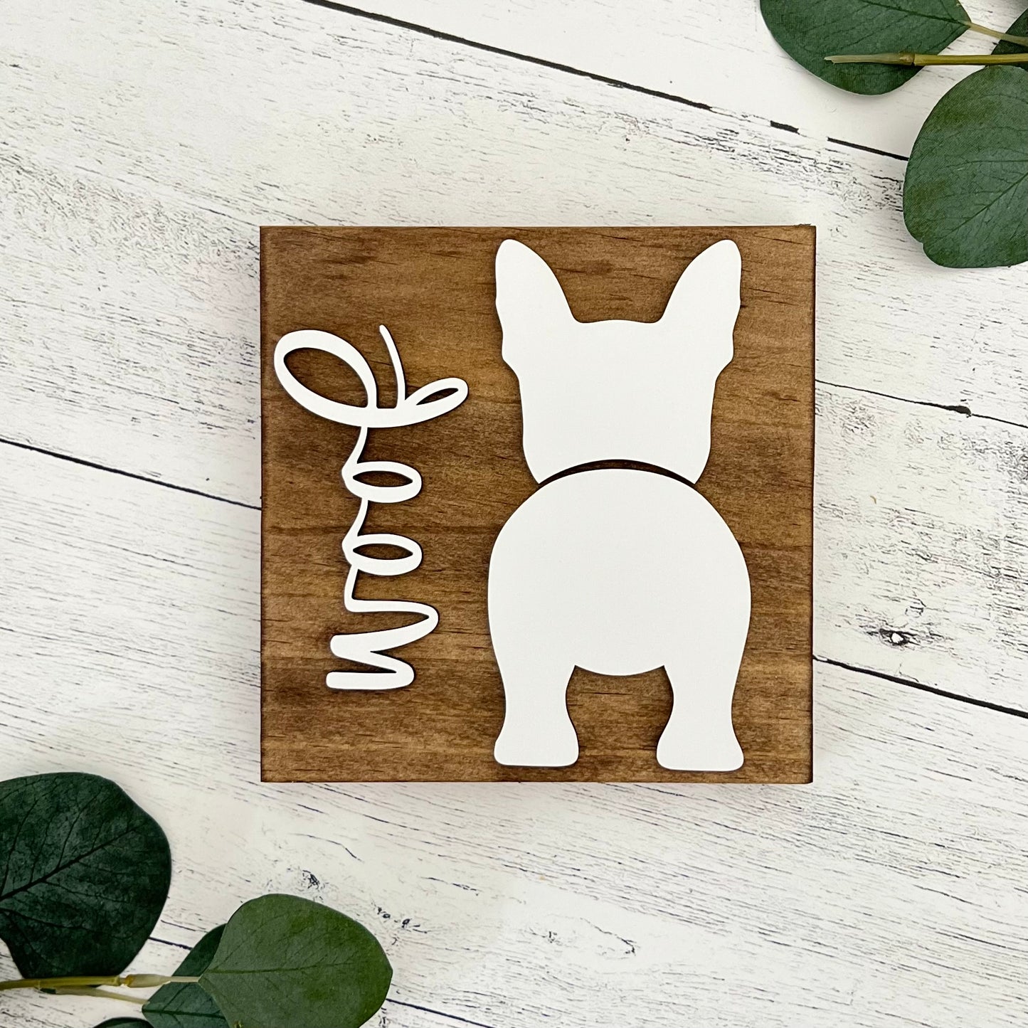 Personalized Dog Butt Sign | Woof