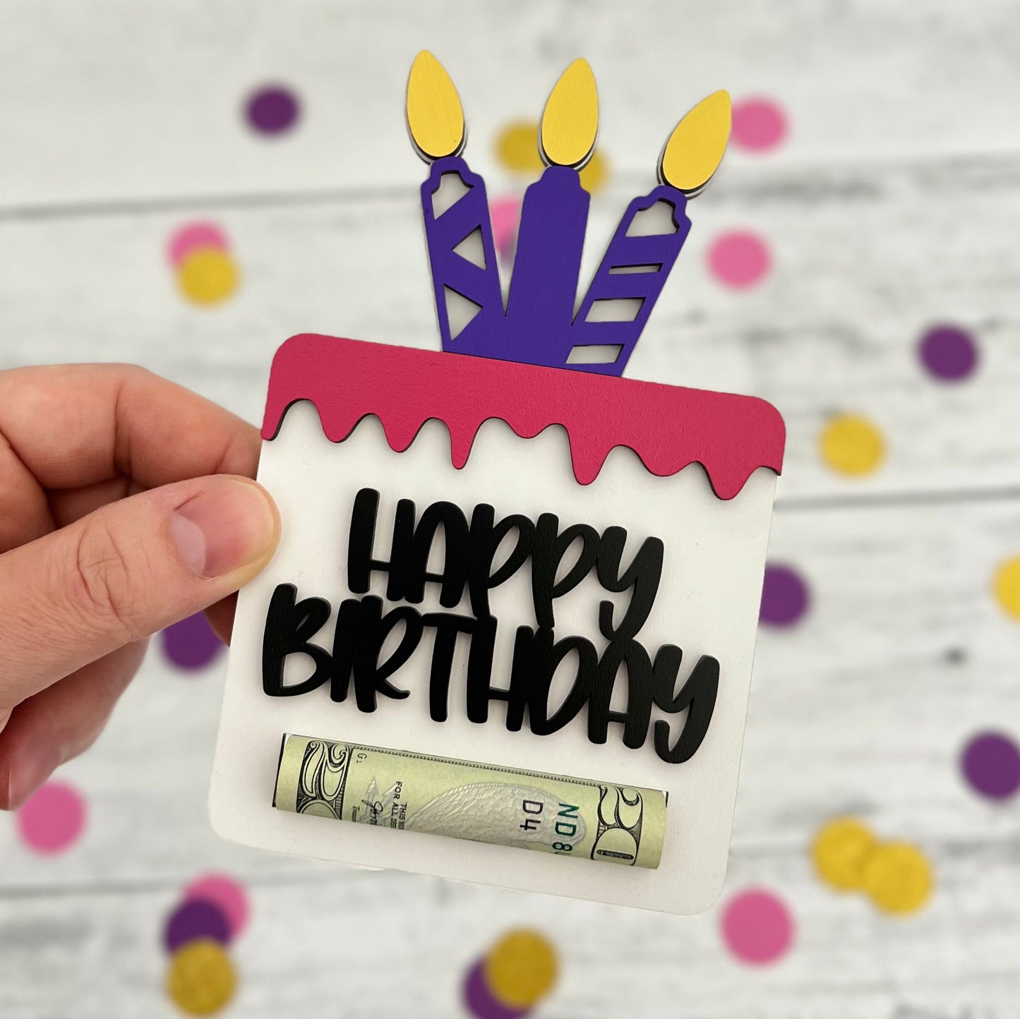 Birthday Money Card | Pink/Purple