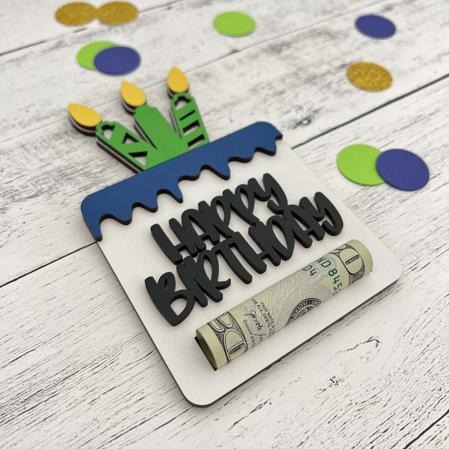Birthday Money Card | Green/Blue