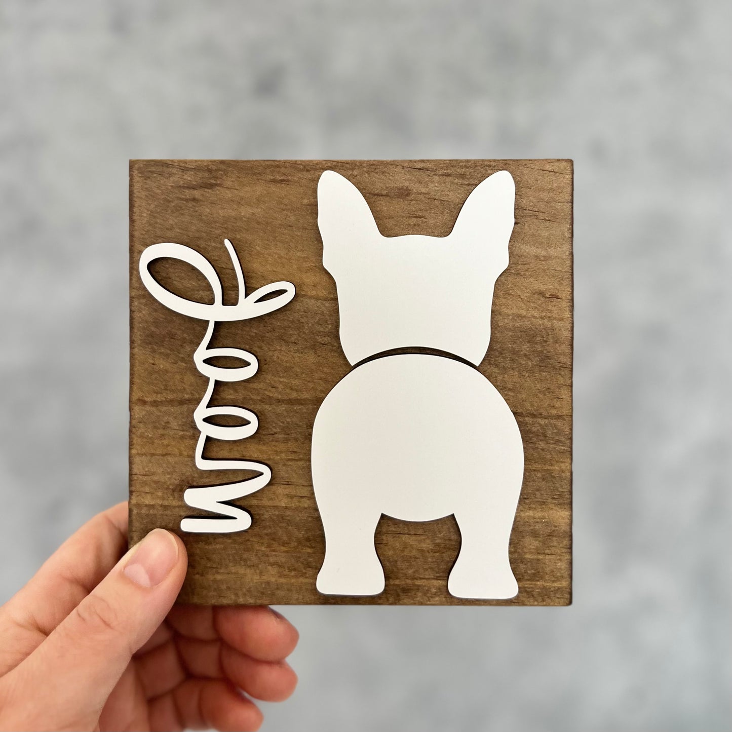 Personalized Dog Butt Sign | Woof