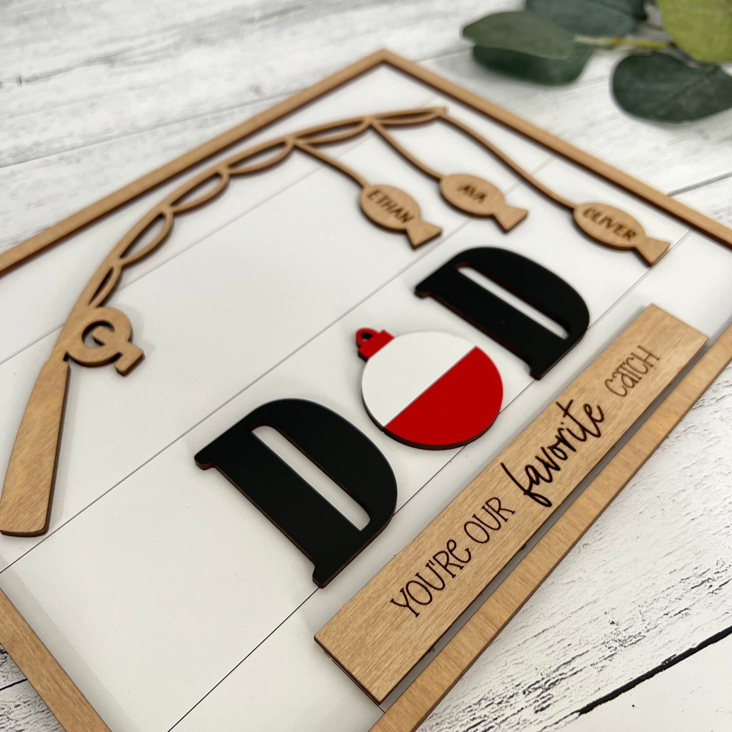 Personalized Father's Day Sign | Dad You're Our Favorite Catch