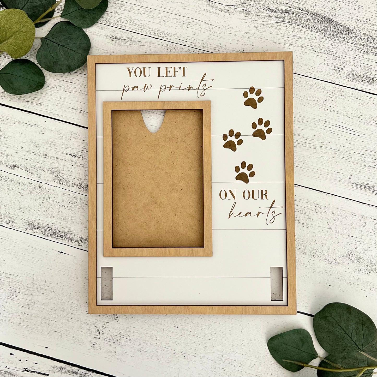 Pet Memorial Photo Frame With Collar Holder