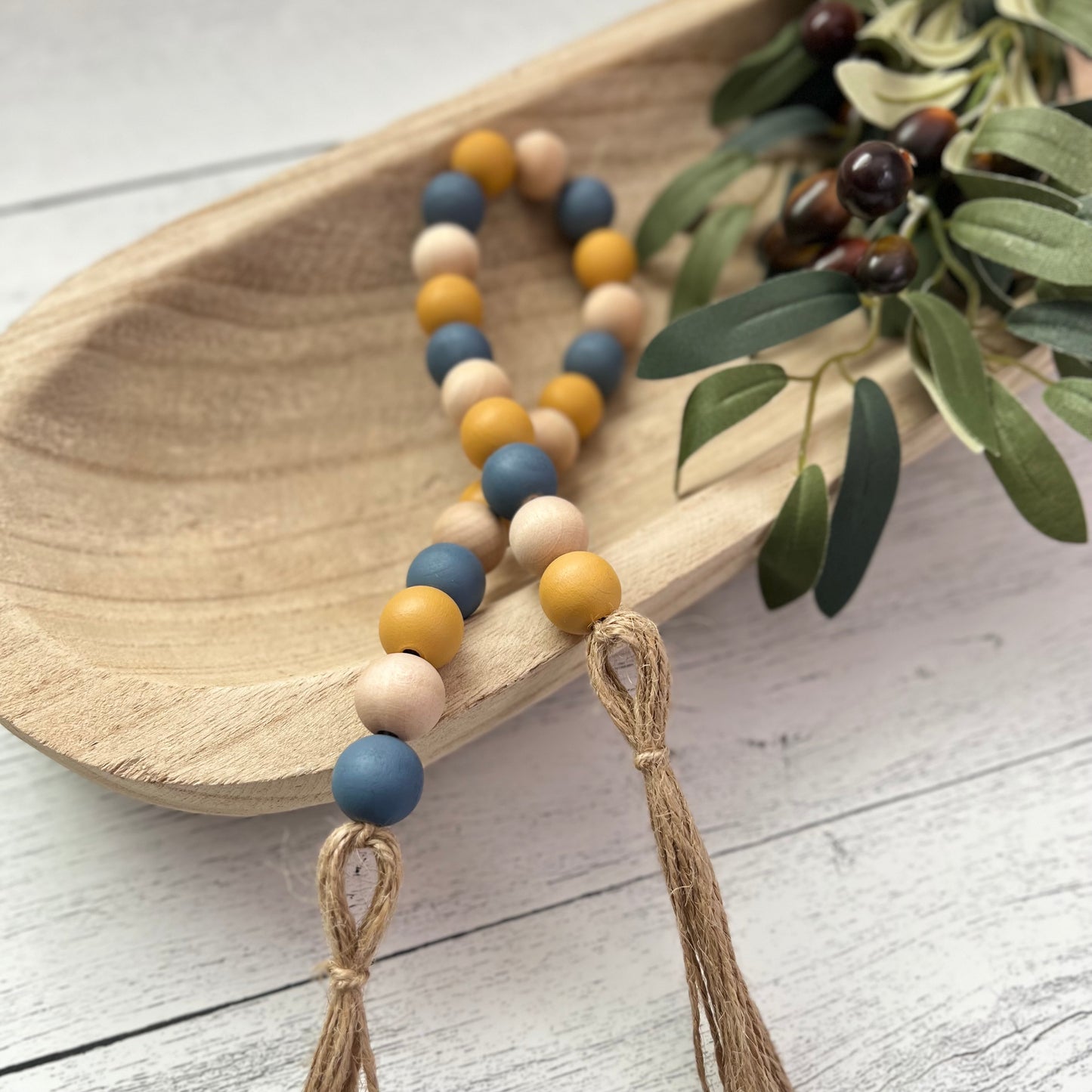 Bee Themed Wooden Bead Garland