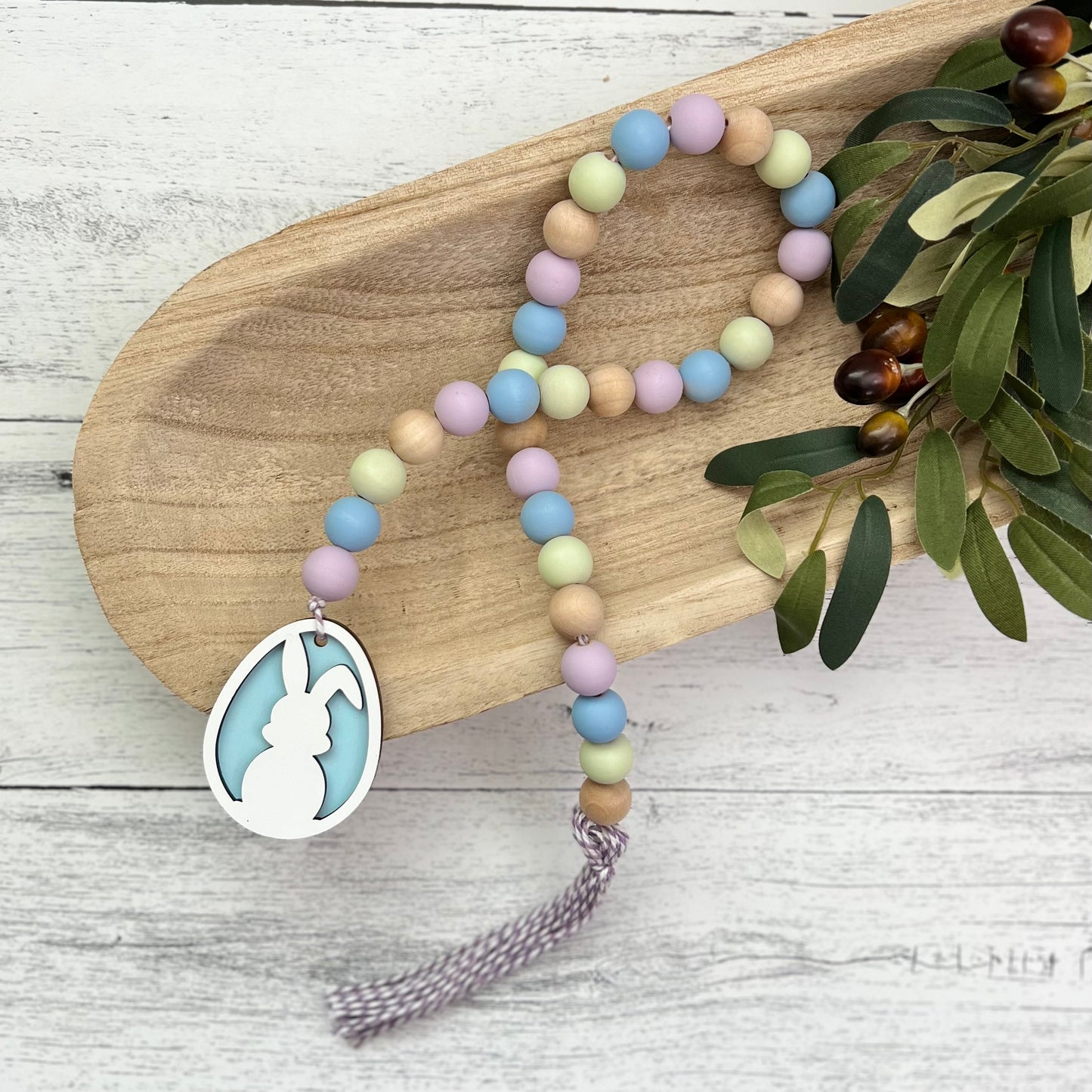 Easter Wooden Bead Garland