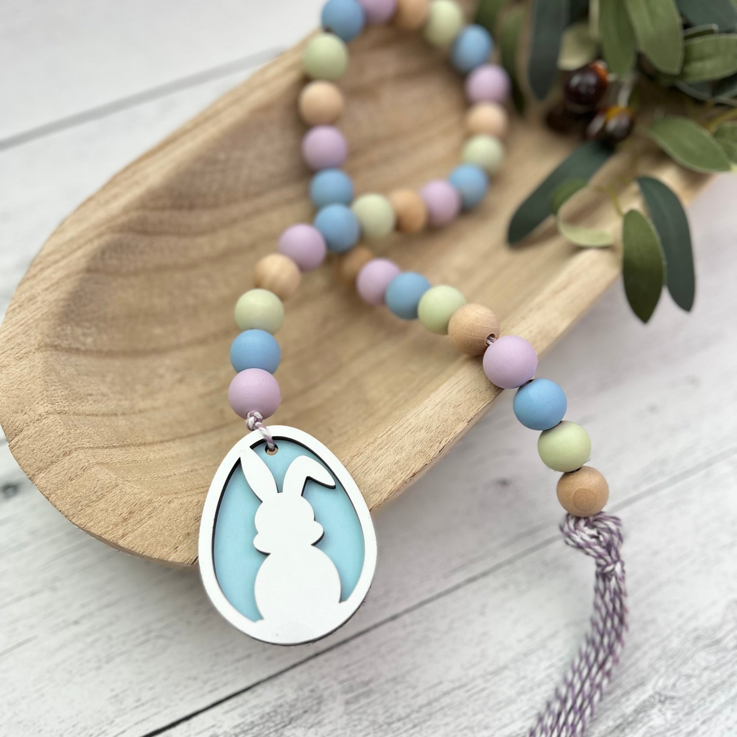 Easter Wooden Bead Garland
