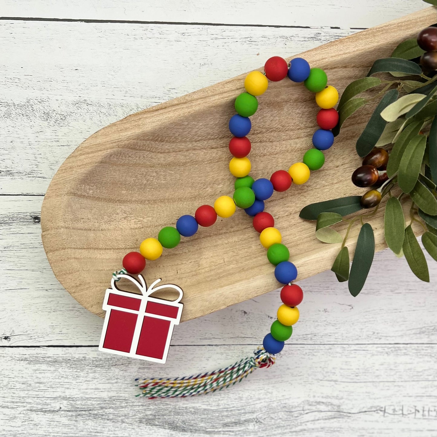 Birthday Themed Wooden Bead Garland
