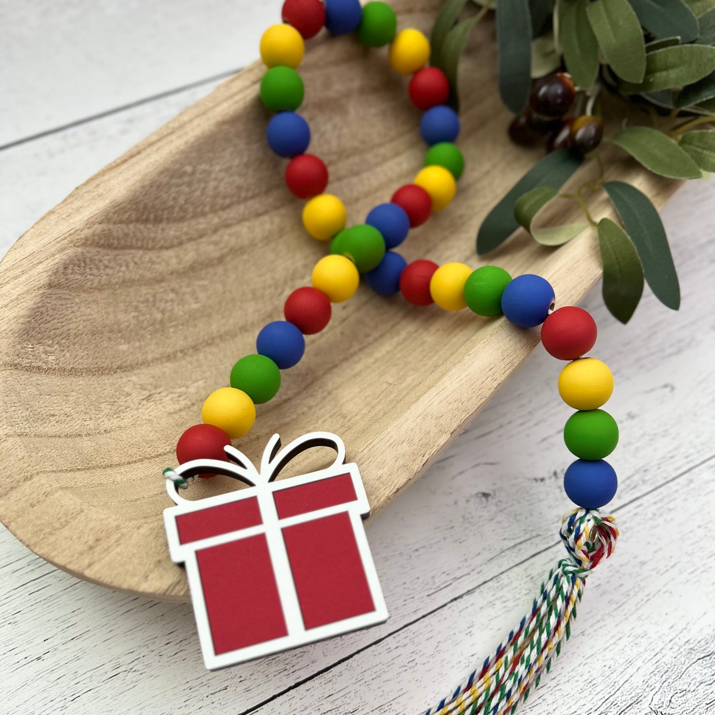 Birthday Themed Wooden Bead Garland