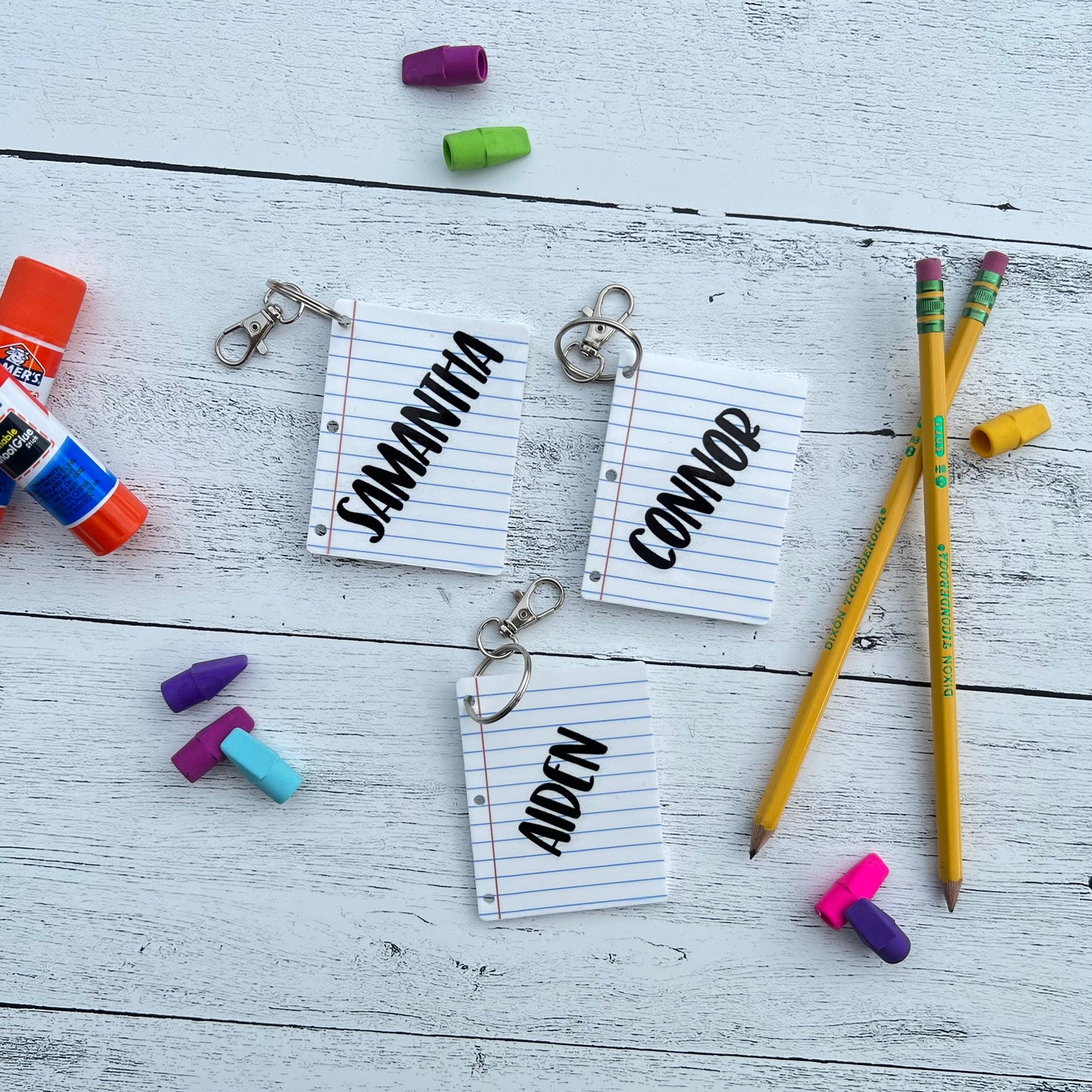 Personalized Back Pack Tag | Lined Paper