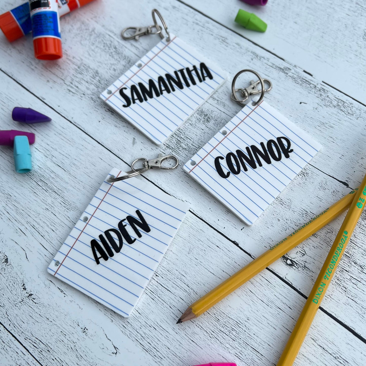 Personalized Back Pack Tag | Lined Paper