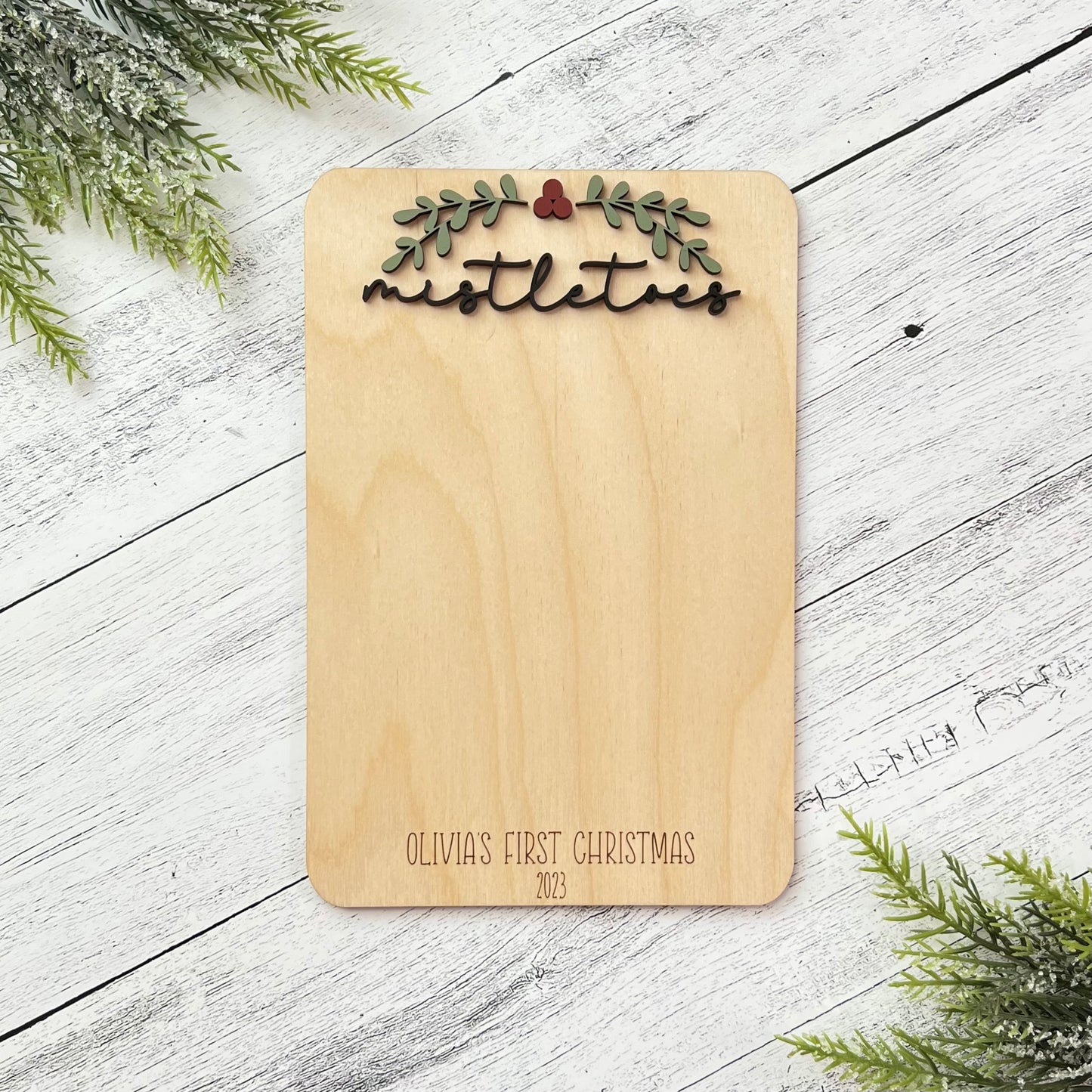 Christmas Newborn Announcement | Baby Christmas Footprint Sign