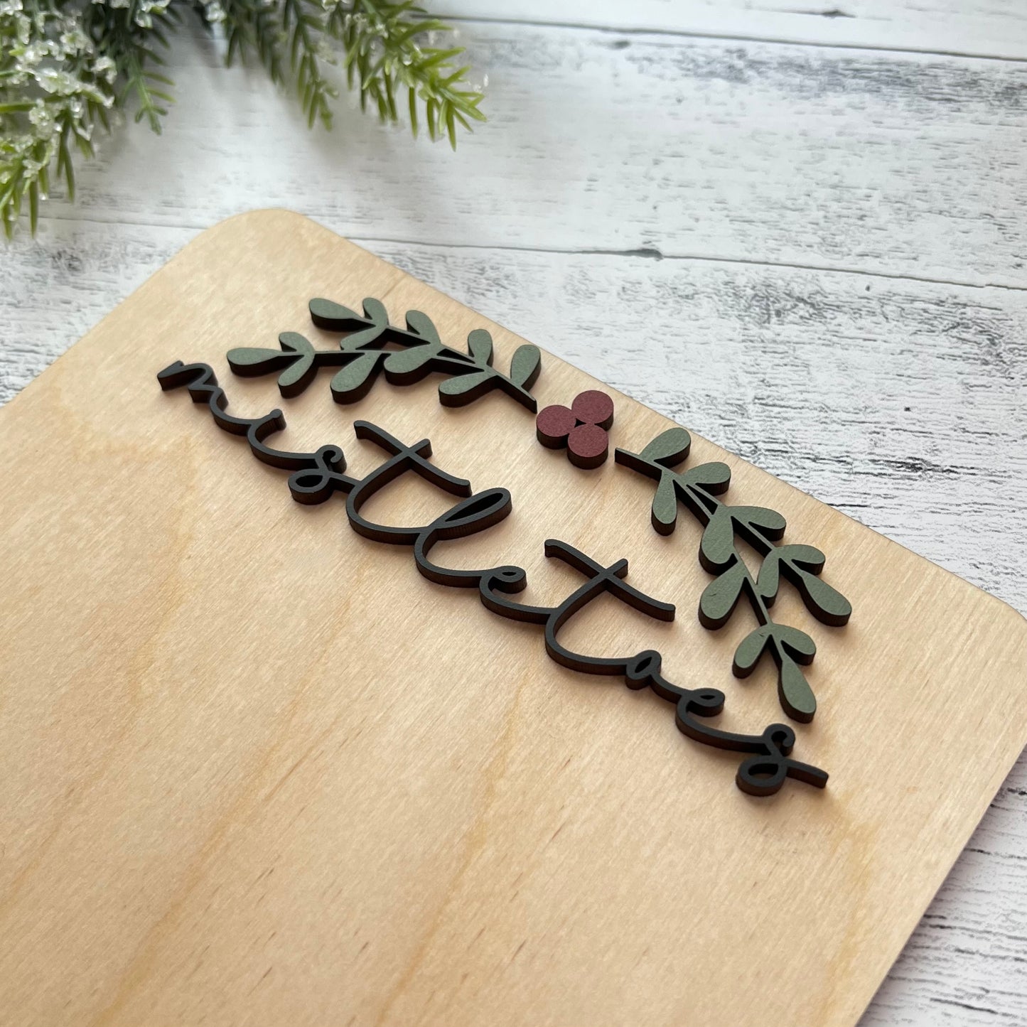 Christmas Newborn Announcement | Baby Christmas Footprint Sign