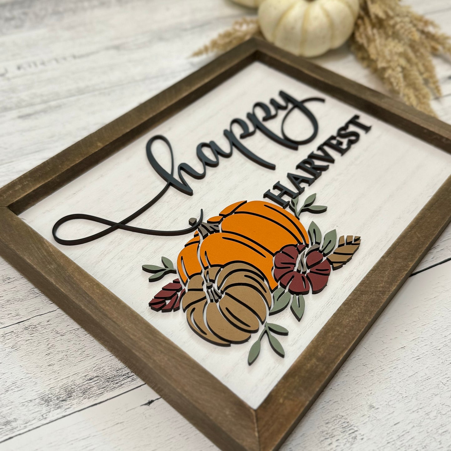 Wooden Framed Thanksgiving/Fall Sign