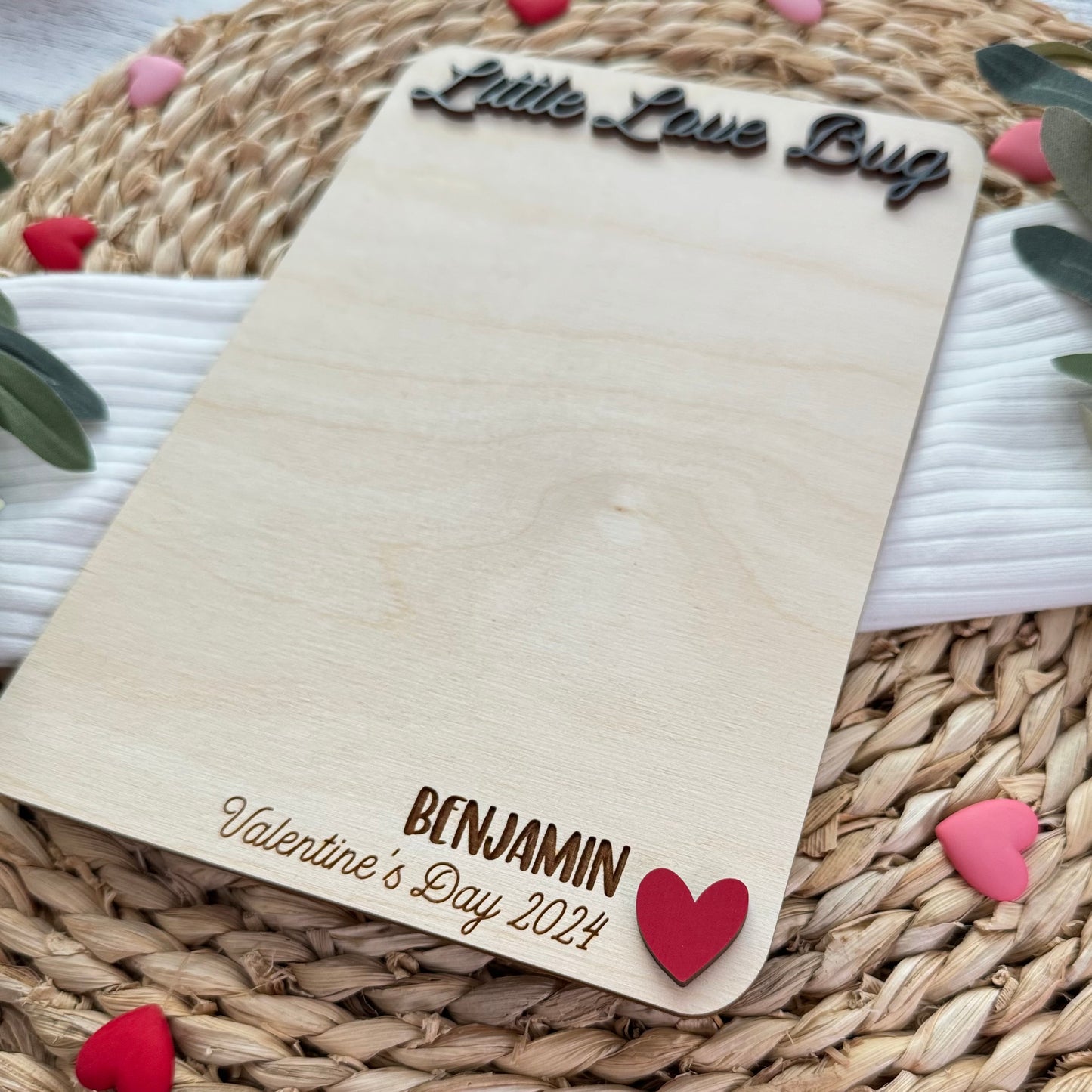 Baby Footprint Valentine's Day Sign