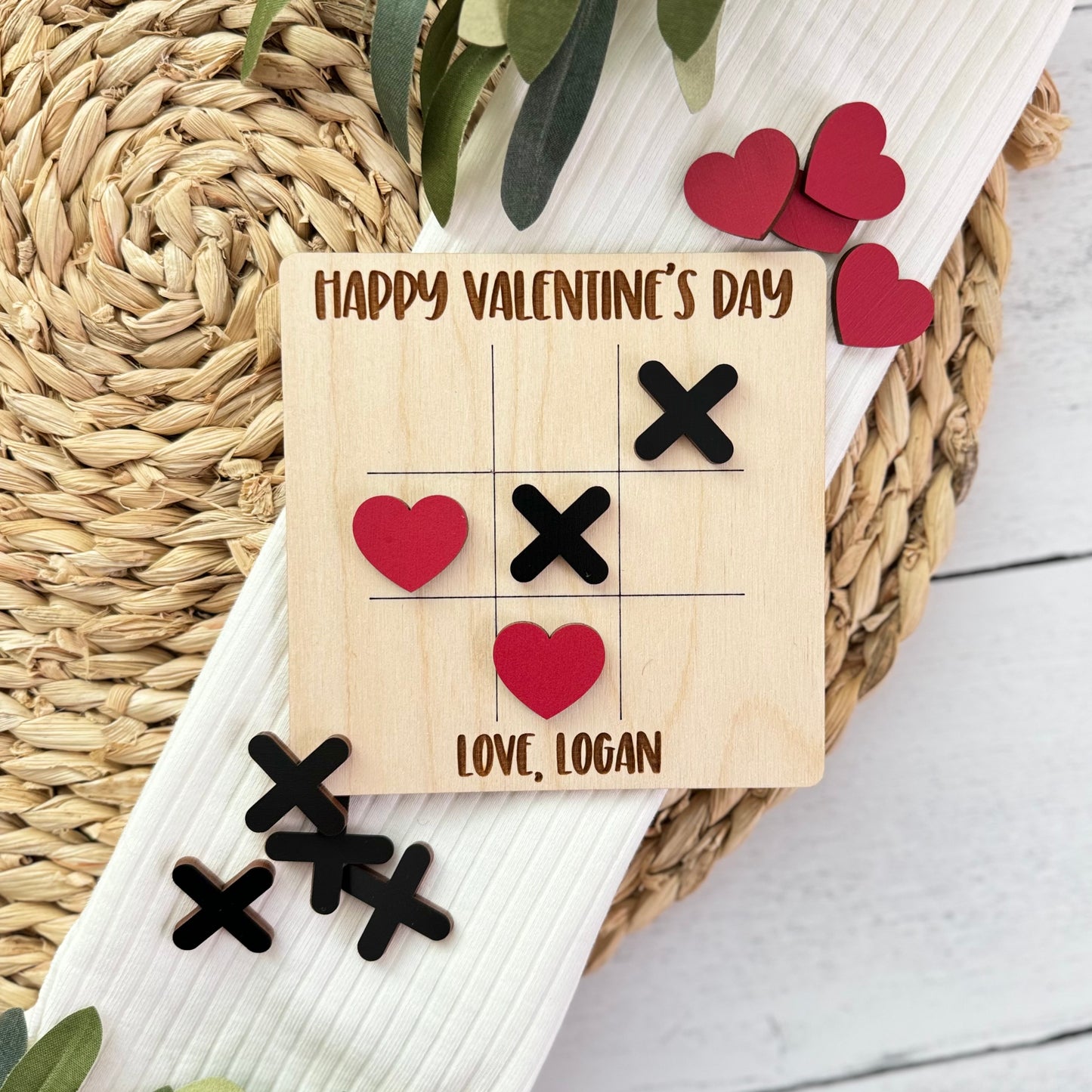 Valentine's Day Tic Tac Toe | Personalized Kid's Valentine's Day Card