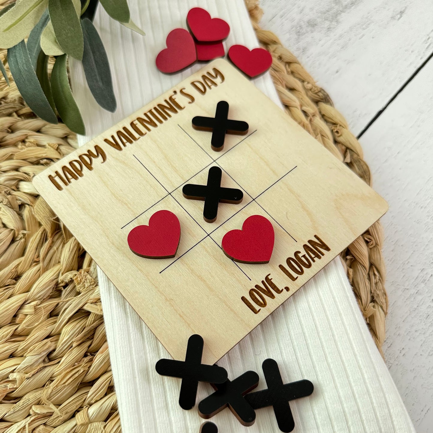 Valentine's Day Tic Tac Toe | Personalized Kid's Valentine's Day Card