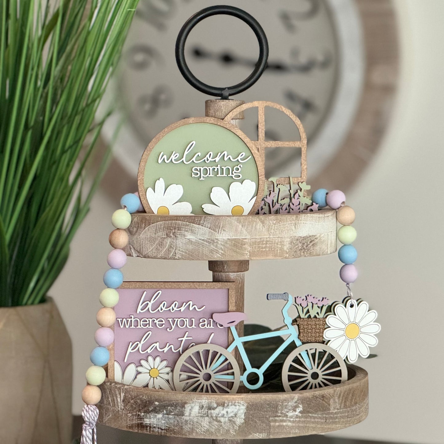 Spring Tiered Tray Decor Bundle